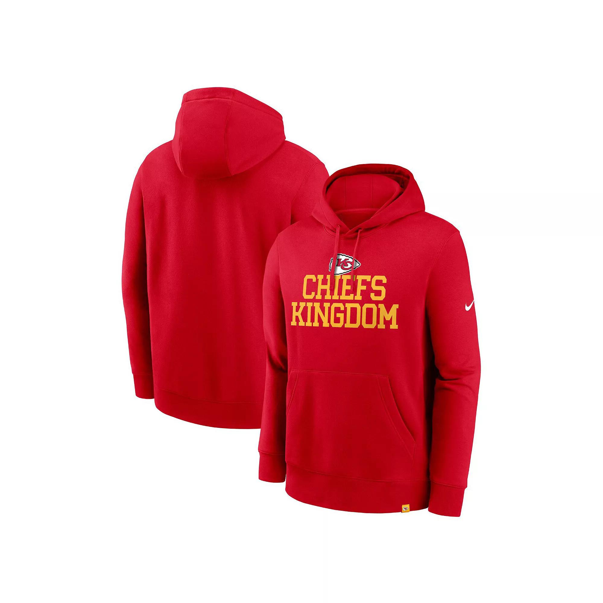 Men's Nike  Red Kansas City Chiefs Club Logo Pullover Hoodie, Size: XL Product Image