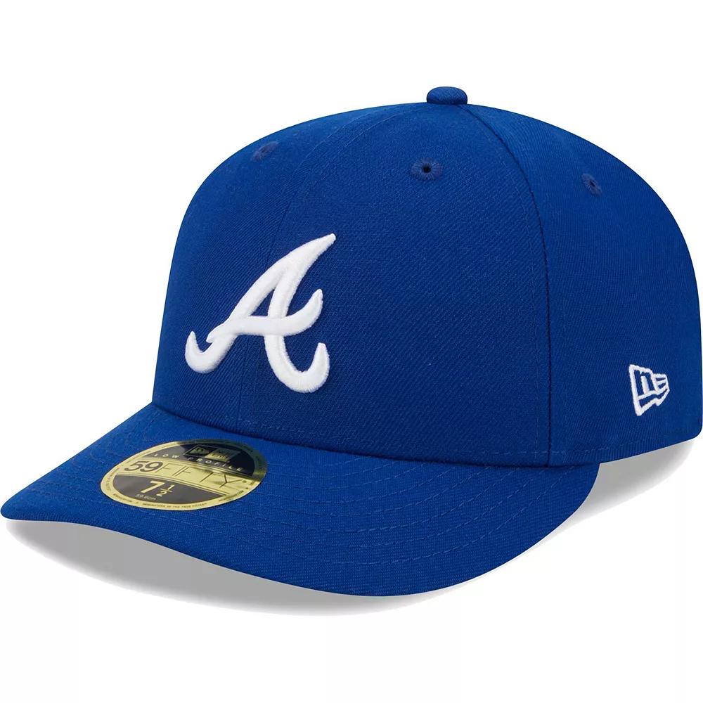 Men's New Era Royal Atlanta Braves White Logo Low Profile 59FIFTY Fitted Hat,  Product Image