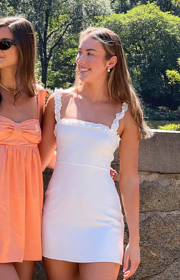 Paisley White Mini Dress Product Image