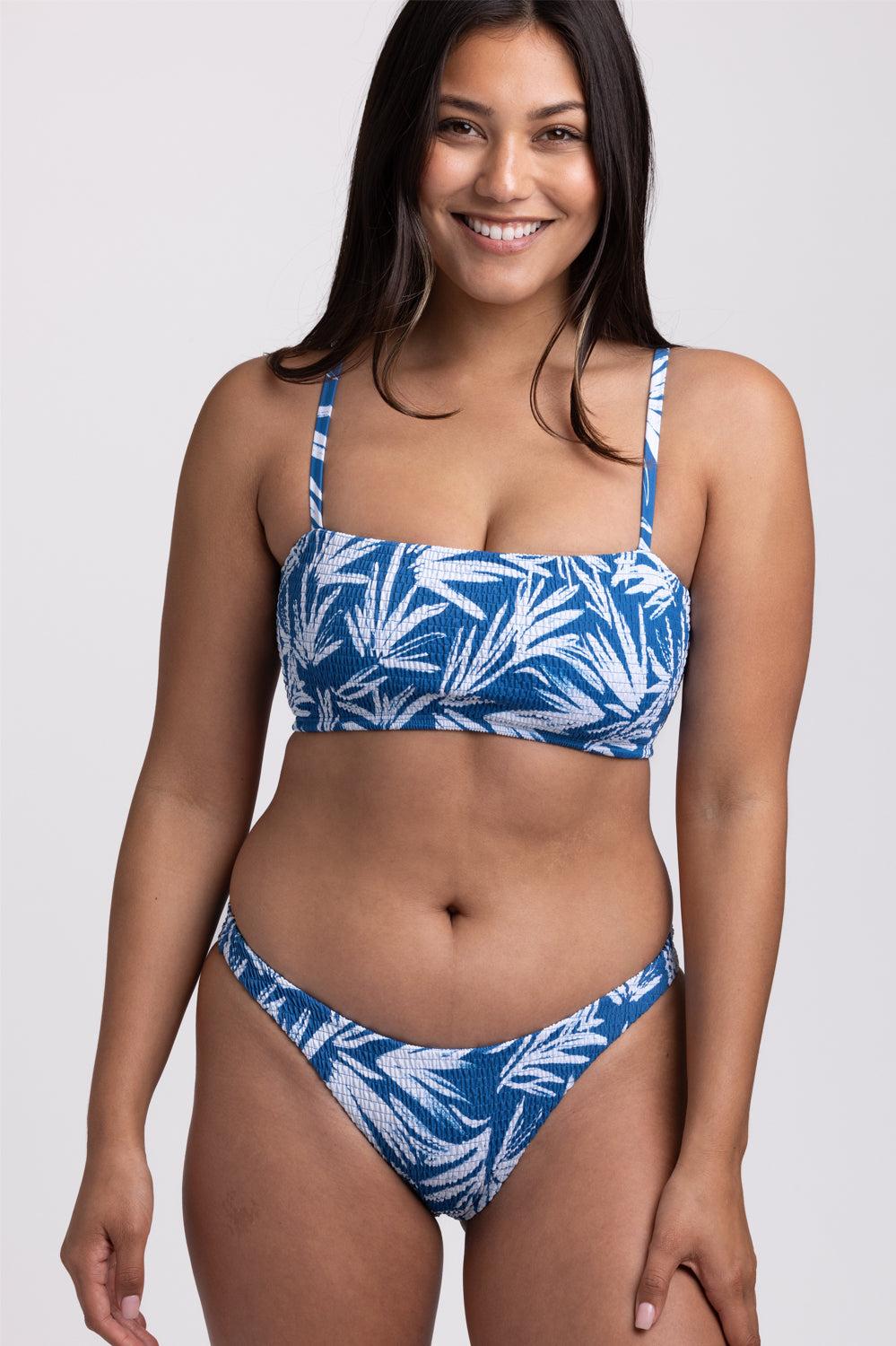 Kelia Smocked Bikini Bottom - Palm Female Product Image