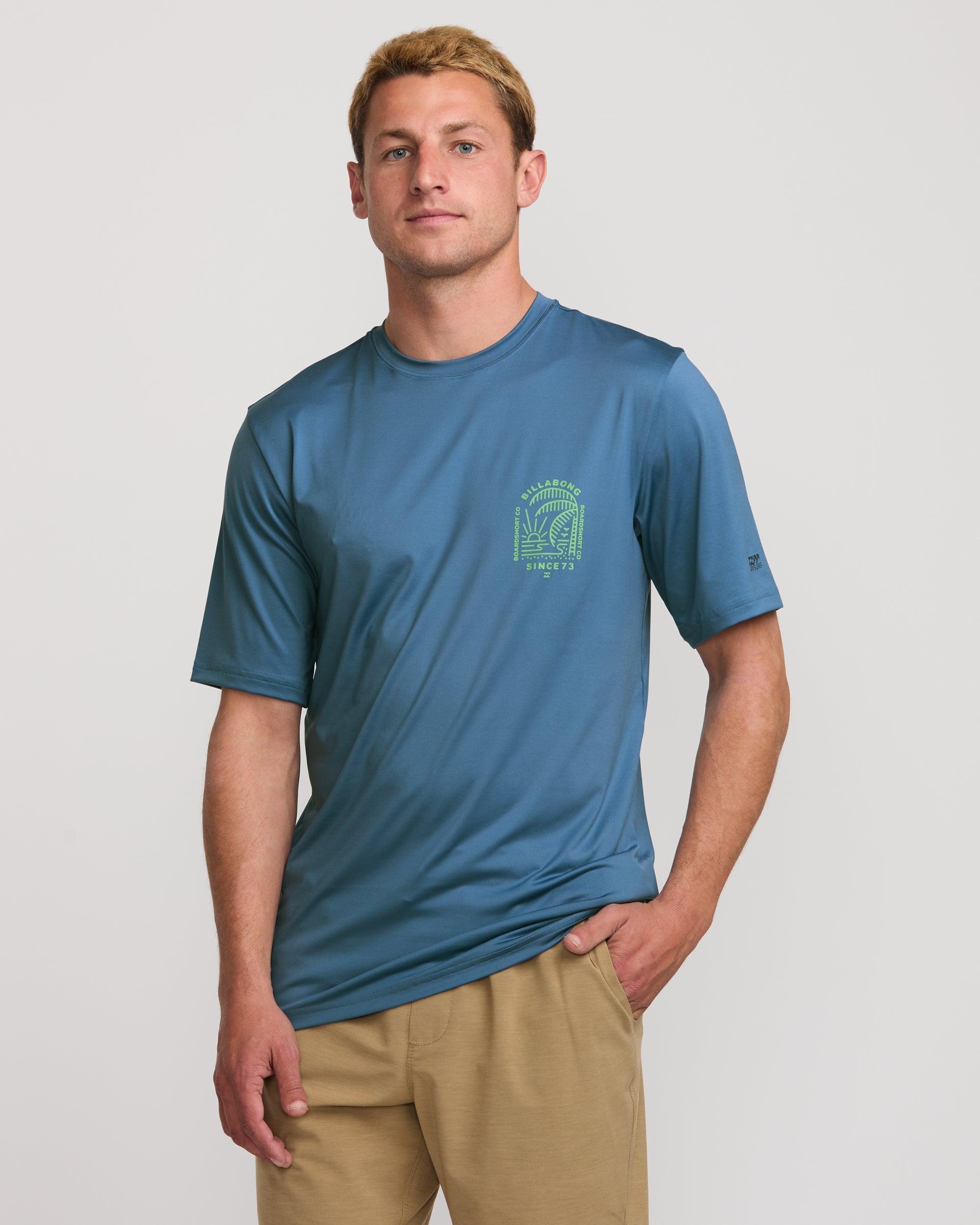Last Night Loose Fit Short Sleeve Surf Tee - Bay Blue Male Product Image