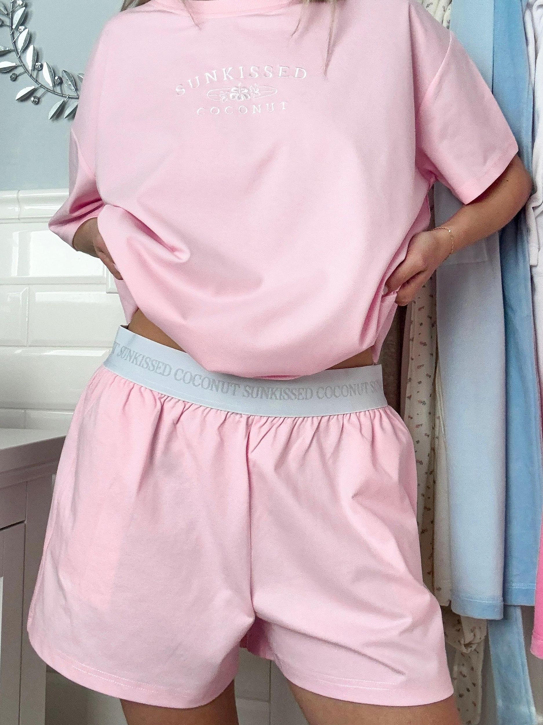 Blair Pink Basic Watercolor Shorts Product Image
