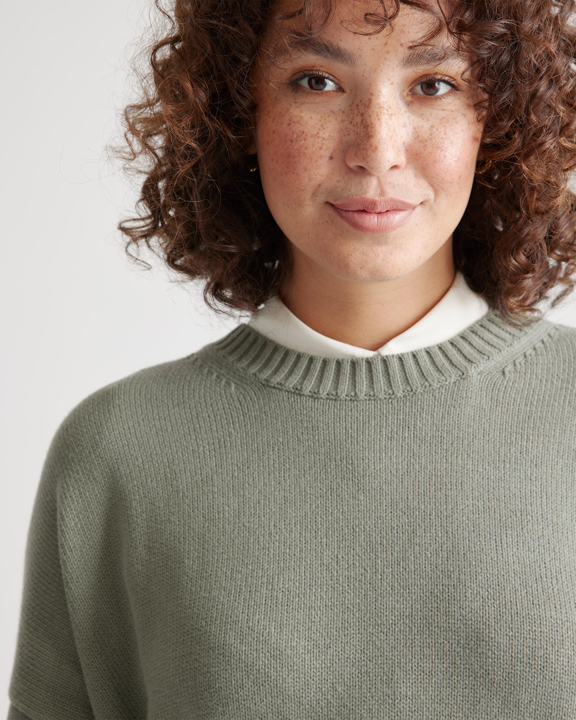 Quince | Women's Boyfriend Crew Sweater Size XS, Organic Cotton Product Image