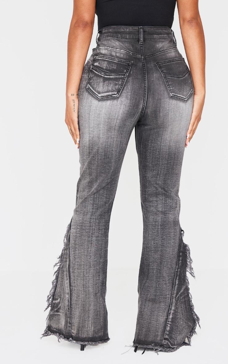 Shape Washed Grey Stretch Flare Denim Jeans Product Image