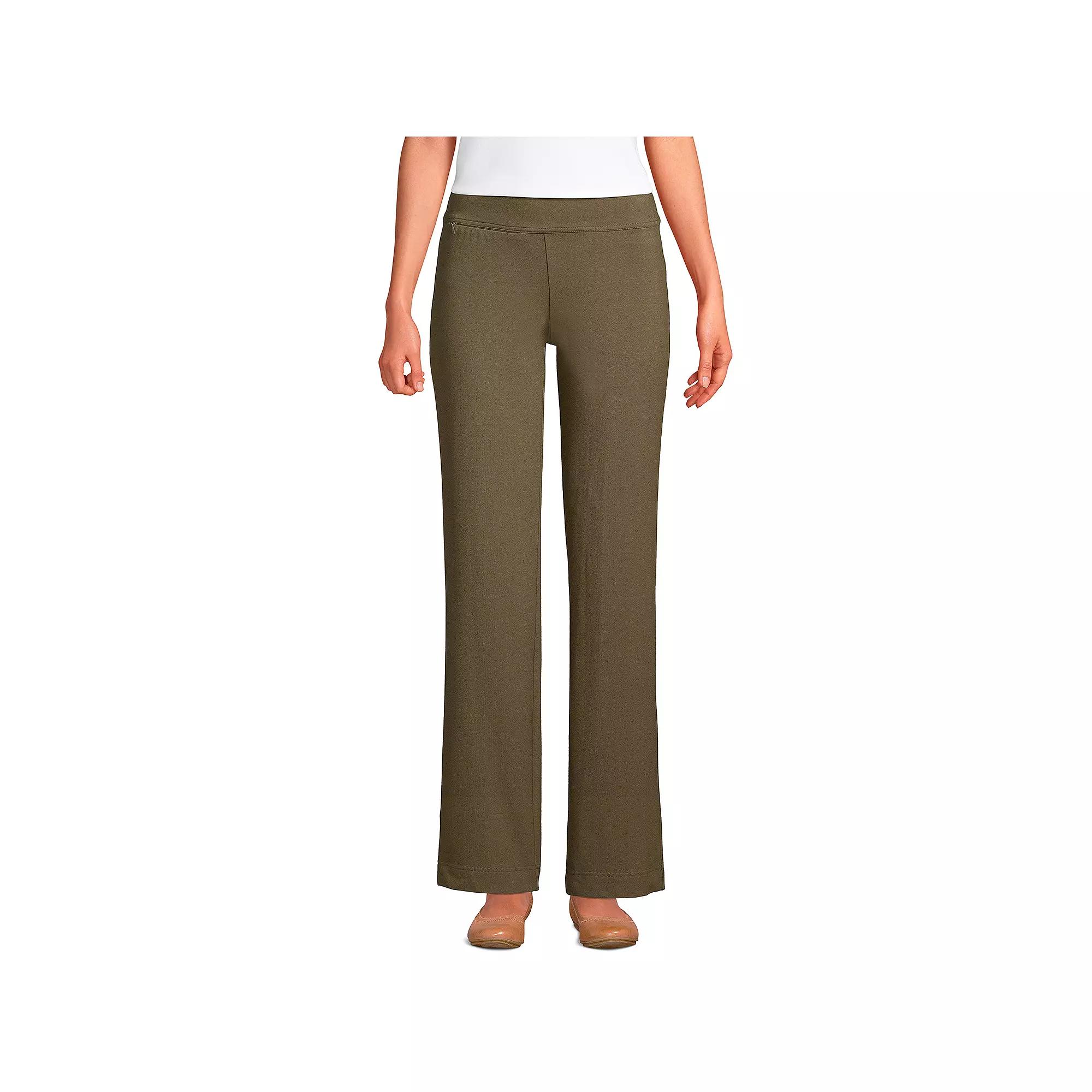 Petite Lands' End Starfish Straight-Leg Pull-On Pants, Women's,  Product Image