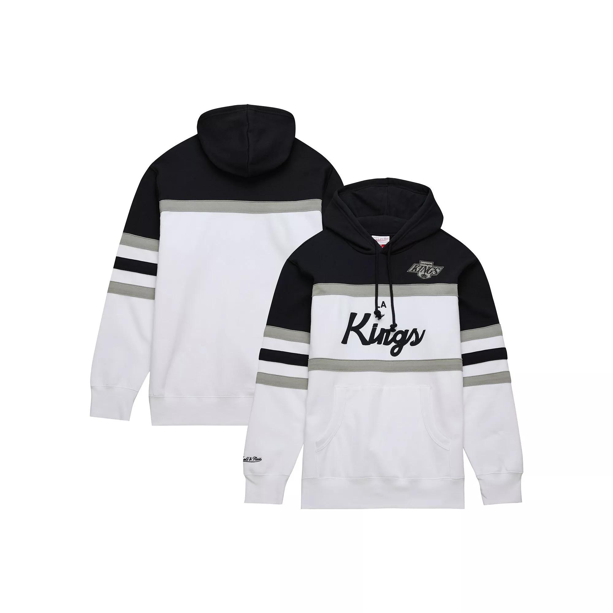 Men's Mitchell & Ness White/Black Los Angeles Kings Head Coach Pullover Hoodie,  Product Image