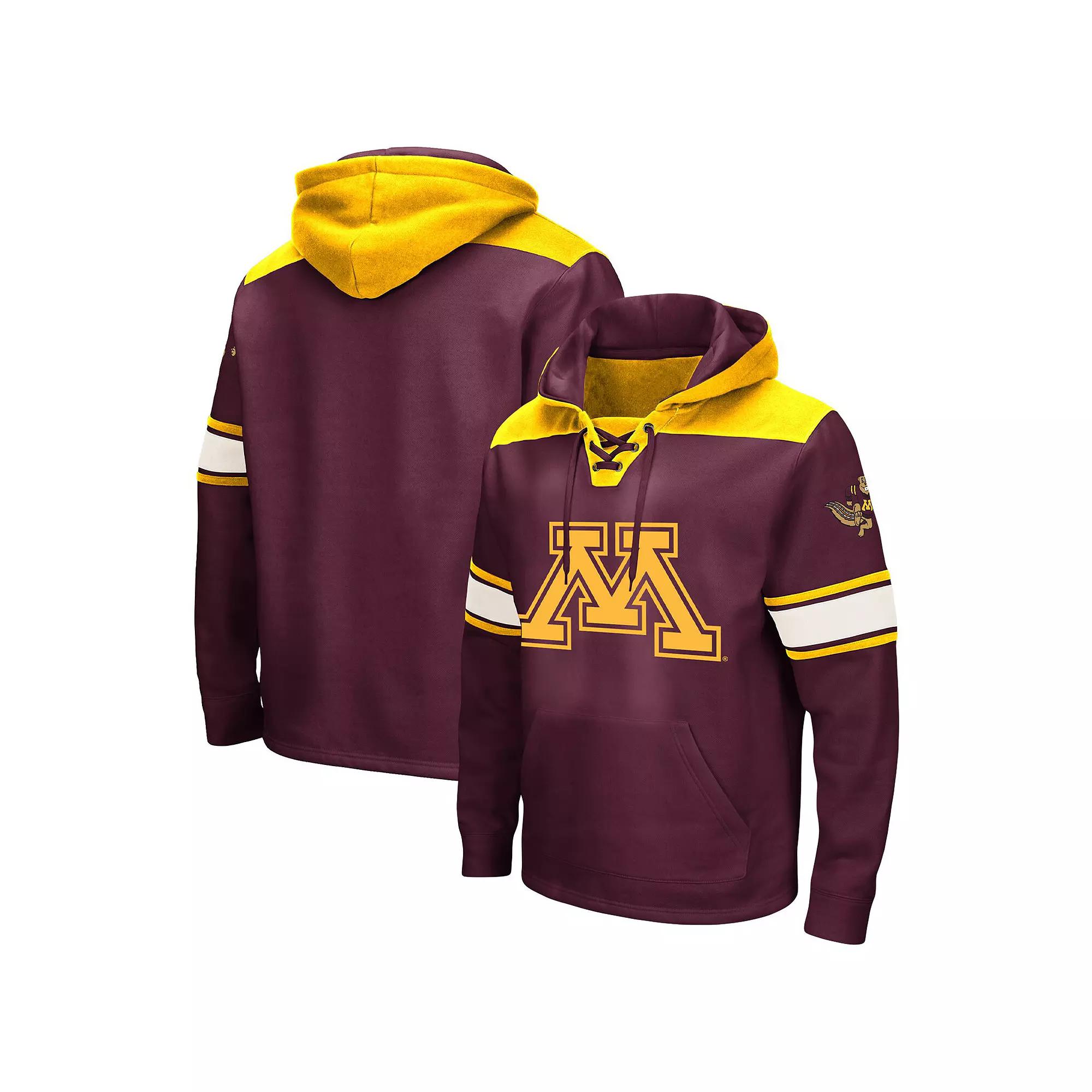 Men's Colosseum Maroon Minnesota Golden Gophers Big & Tall Hockey Lace-Up Pullover Hoodie, Size: 4XB, Red Product Image