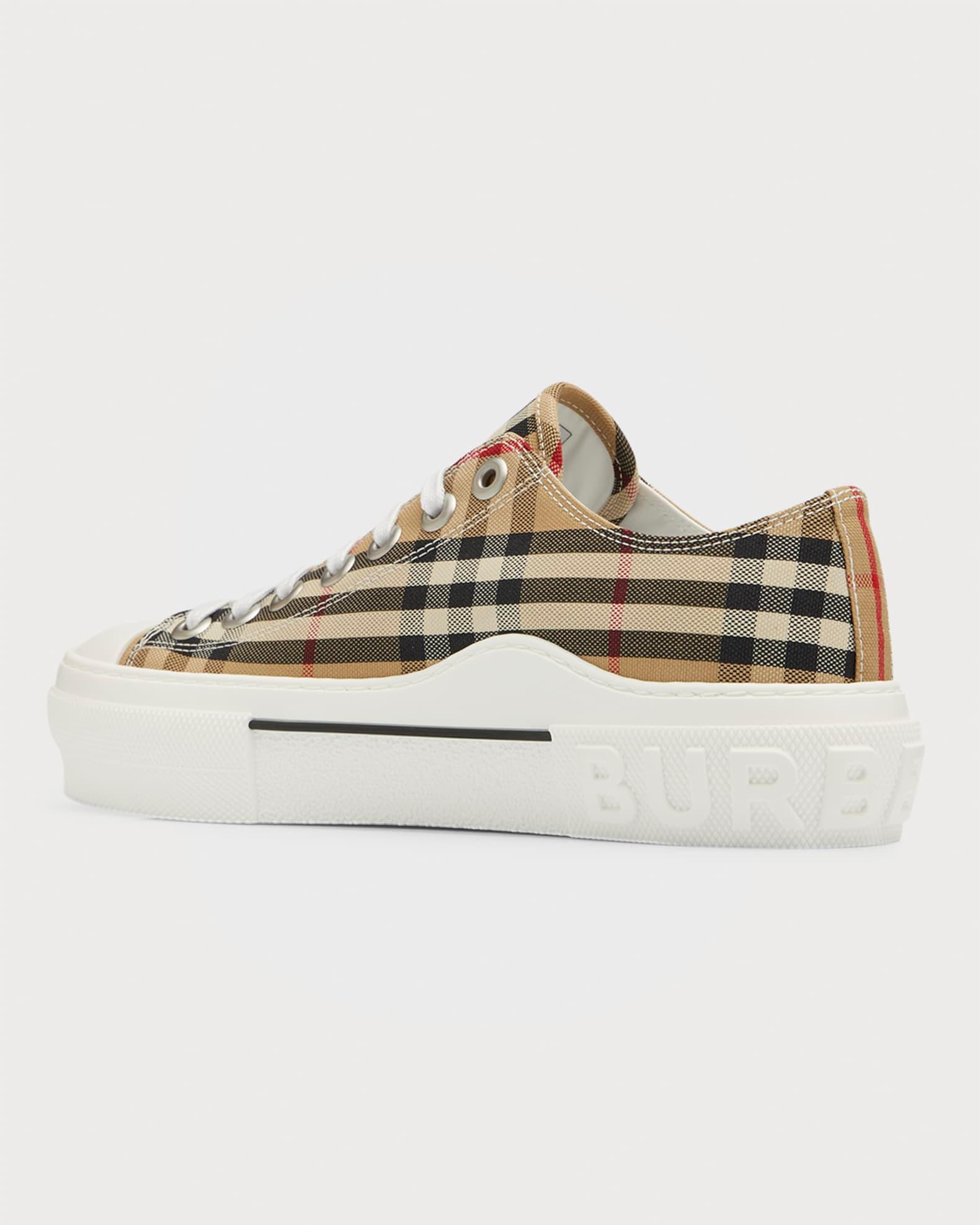 Womens Check Cotton Logo Sneakers Product Image
