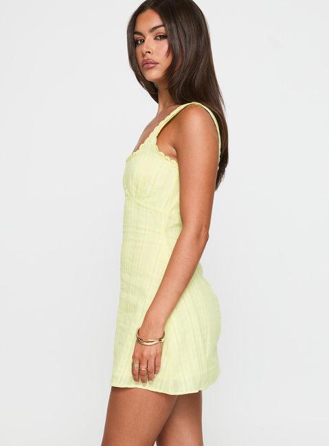 Dasha Mini Dress Lemon Product Image