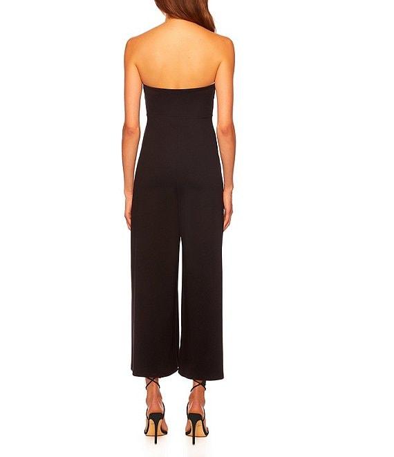 Susana Monaco Signature Stretch Strapless Flare Hem Cropped Jumpsuit Product Image