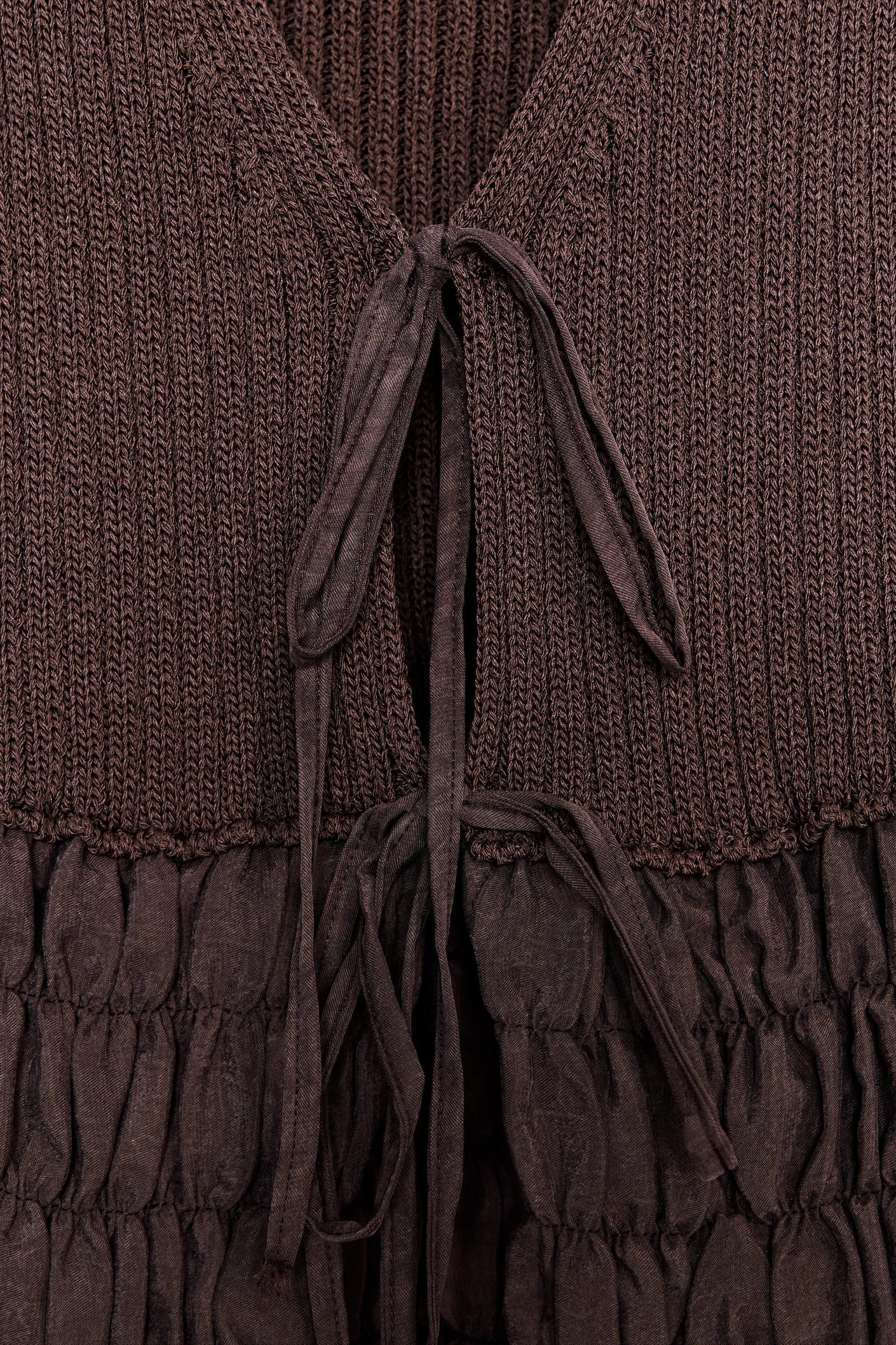 RUFFLED KNIT TOP Product Image