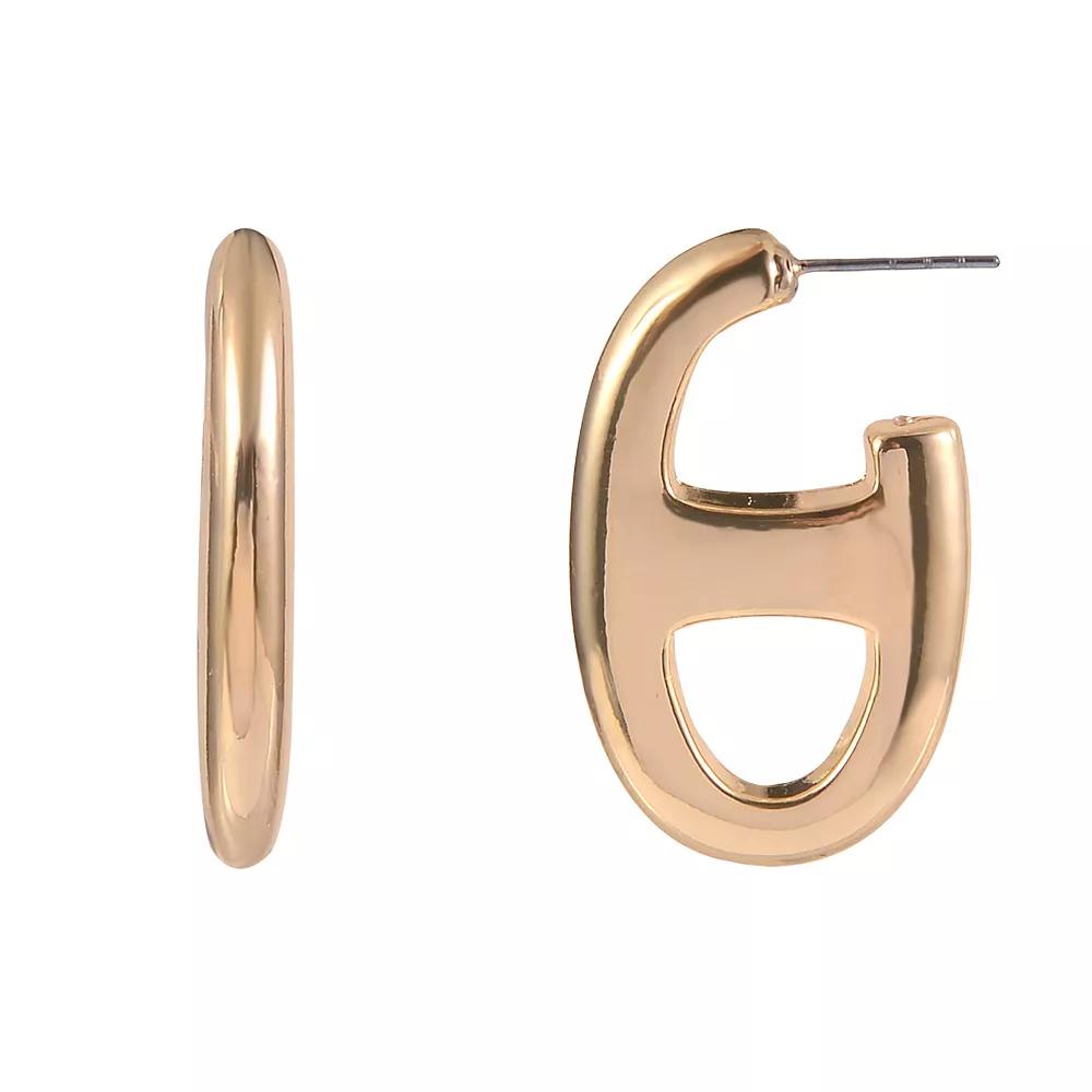 Emberly Gold Tone Mariner Link Earrings, Women's, None Product Image