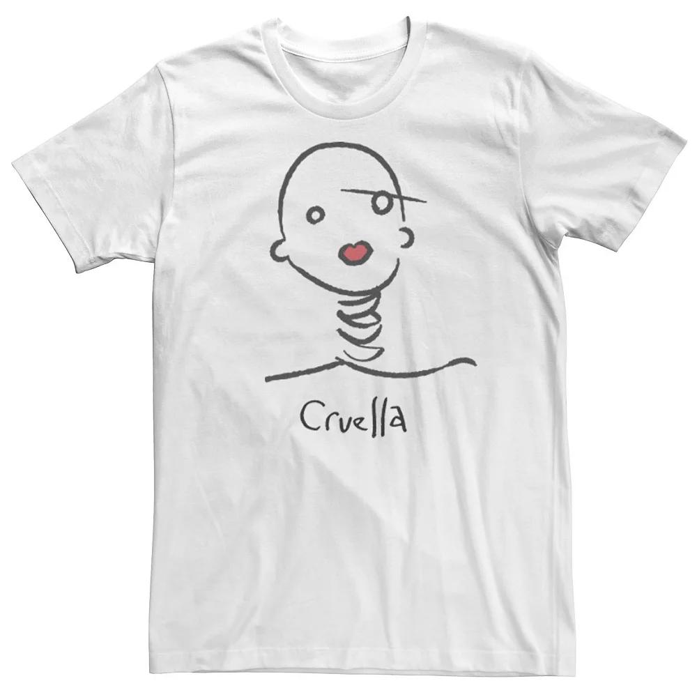Big & Tall Disney Cruella Fashion Doodle Tee, Men's,  Product Image
