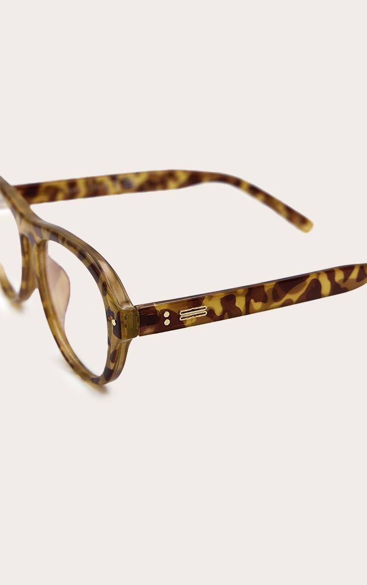 Tortoiseshell Round Aviator Blue Light Readers Product Image