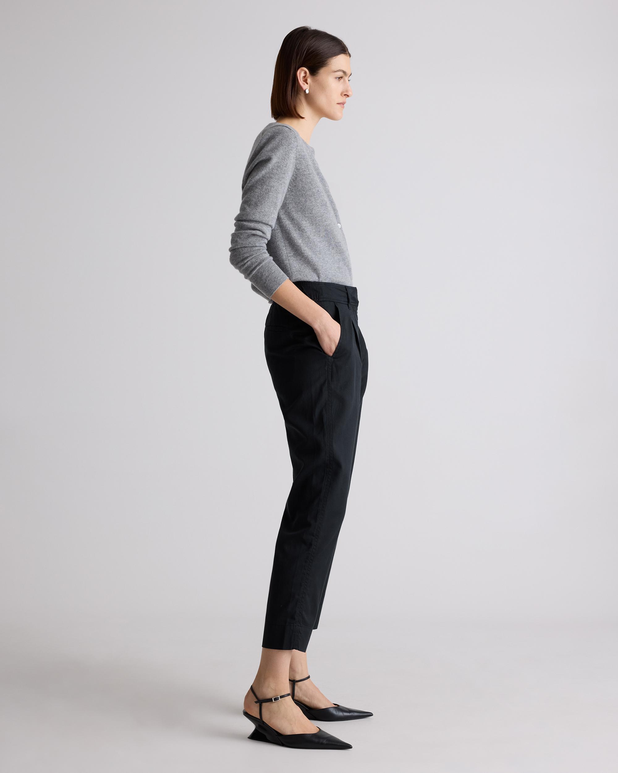 Quince | Women's Drapey Twill Tapered Trouser Tencel Product Image