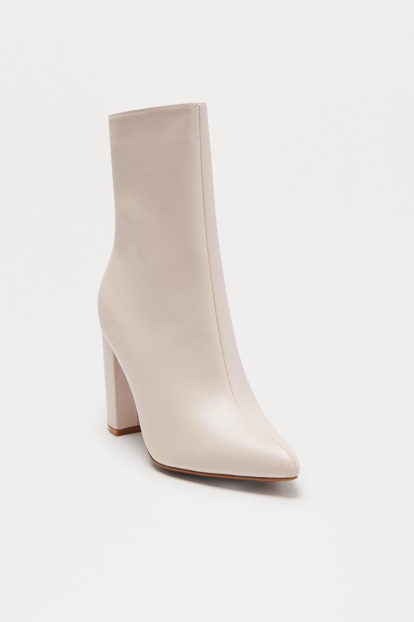 Be Yourself Block Heel Booties - Sand Female Product Image