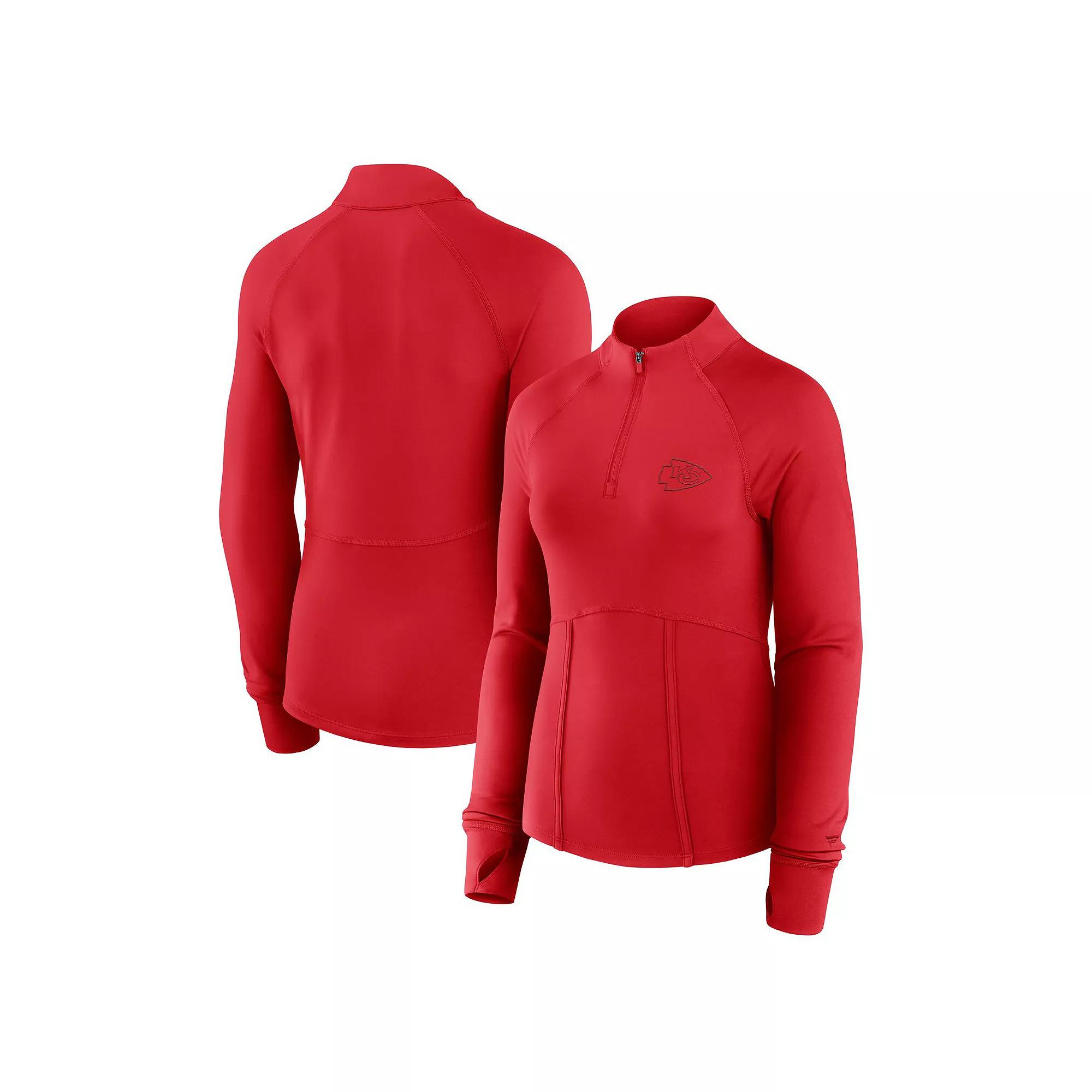 Women's Fanatics Red Kansas City Chiefs Elements Quarter-Zip Jacket,  Product Image