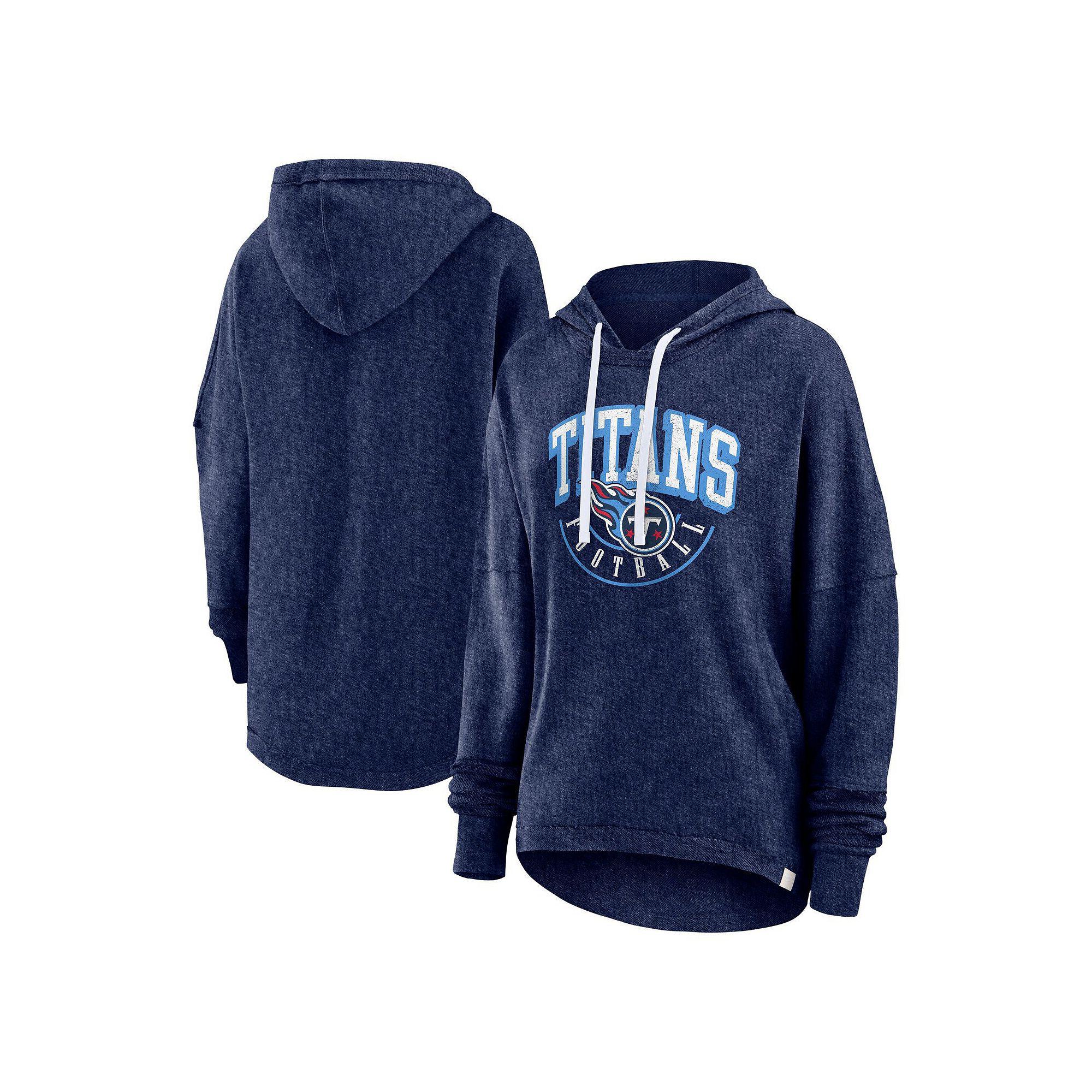 Women's Fanatics Branded Navy Tennessee Titans Lounge Helmet Arch Pullover Hoodie,  Product Image