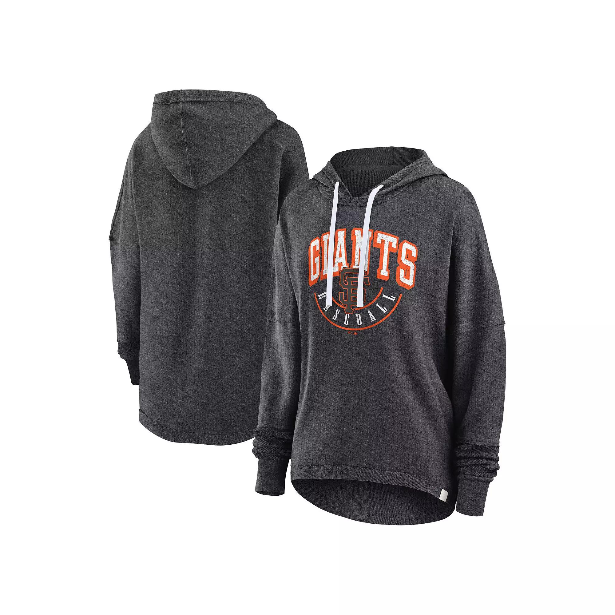 Women's Fanatics Branded Heather Charcoal San Francisco Giants Luxe Pullover Hoodie,  Product Image