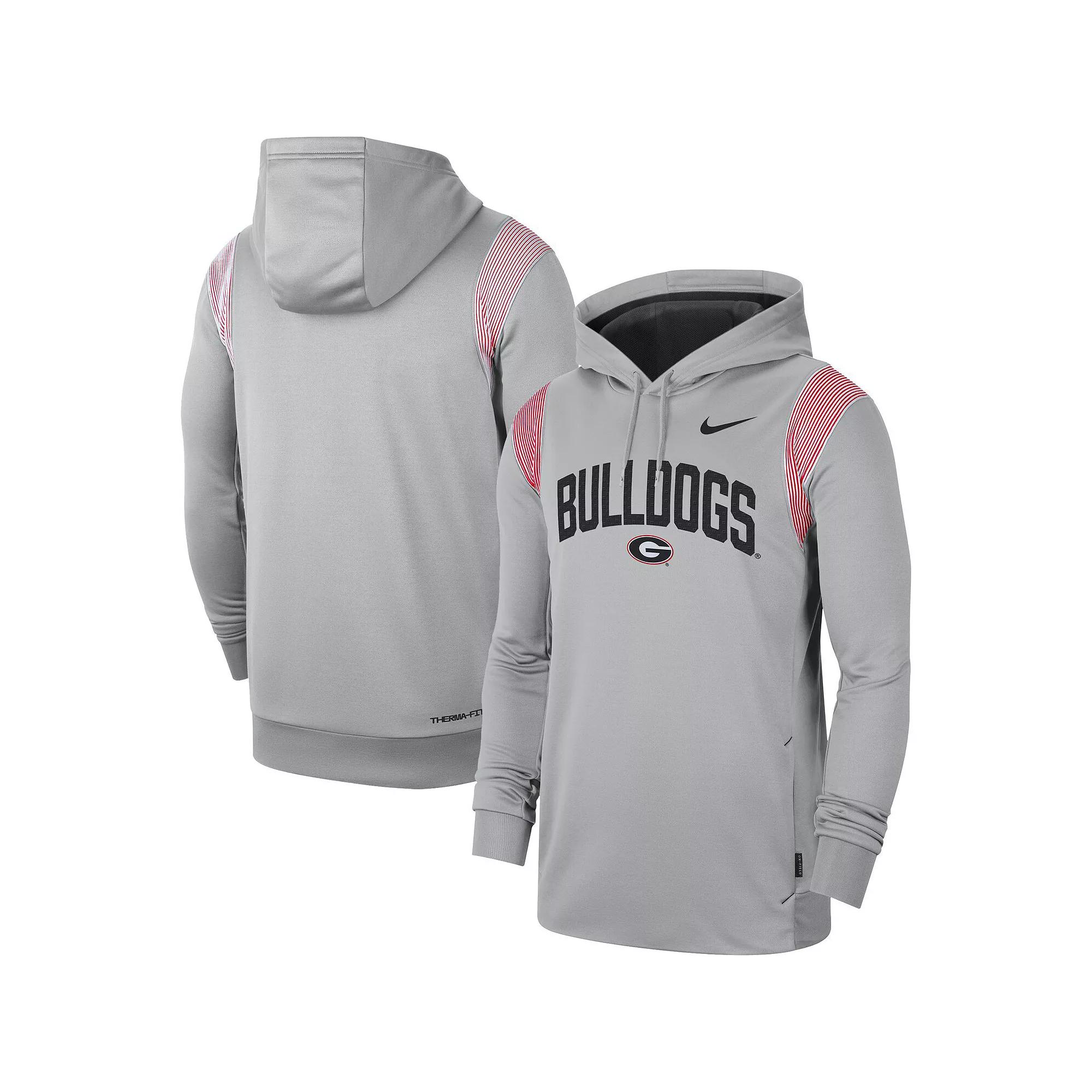 Men's Nike Gray Georgia Bulldogs 2022 Game Day Sideline Performance Pullover Hoodie, Size: Medium, Grey Product Image