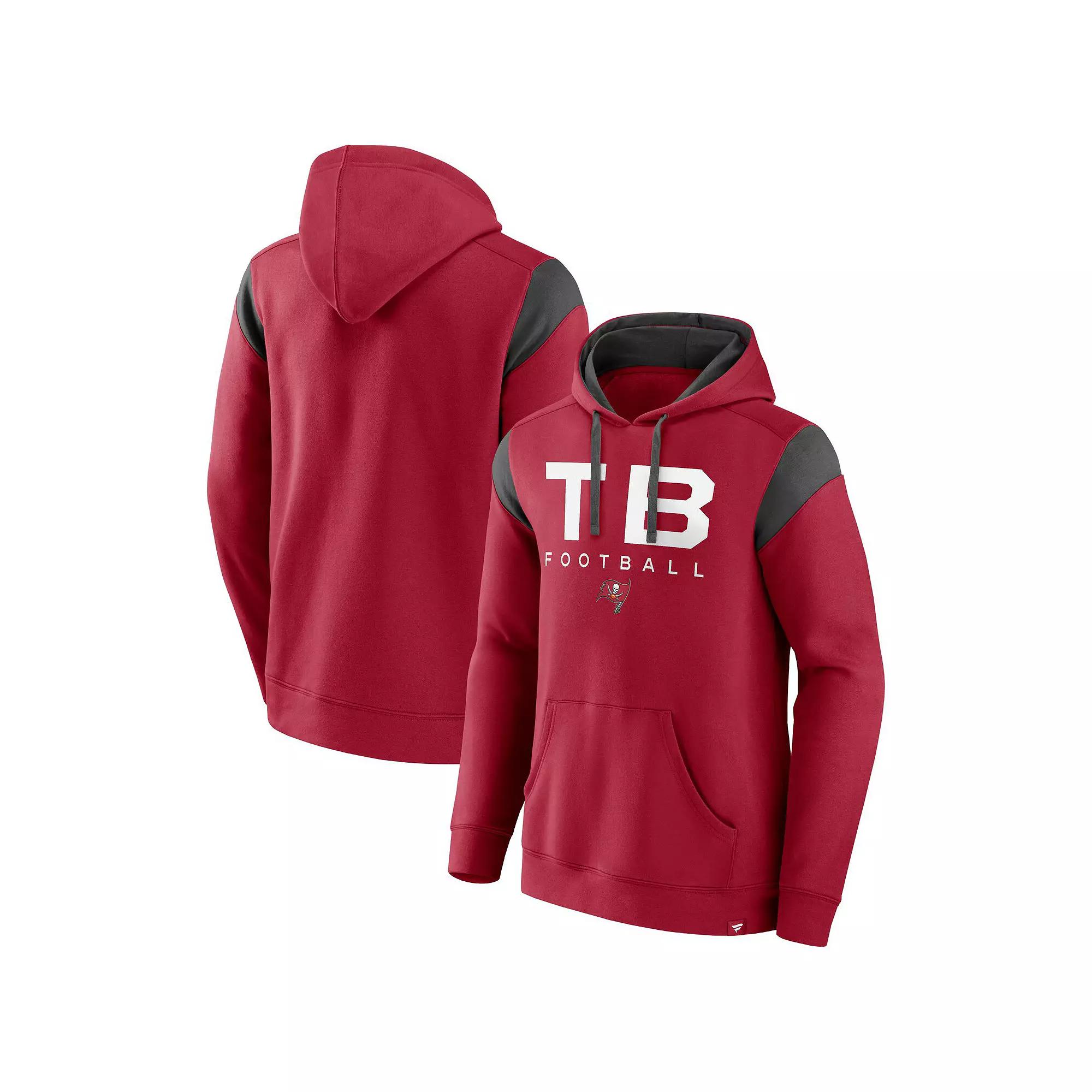 Men's Fanatics Branded Red Tampa Bay Buccaneers Call The Shot Pullover Hoodie, Size: Large Product Image