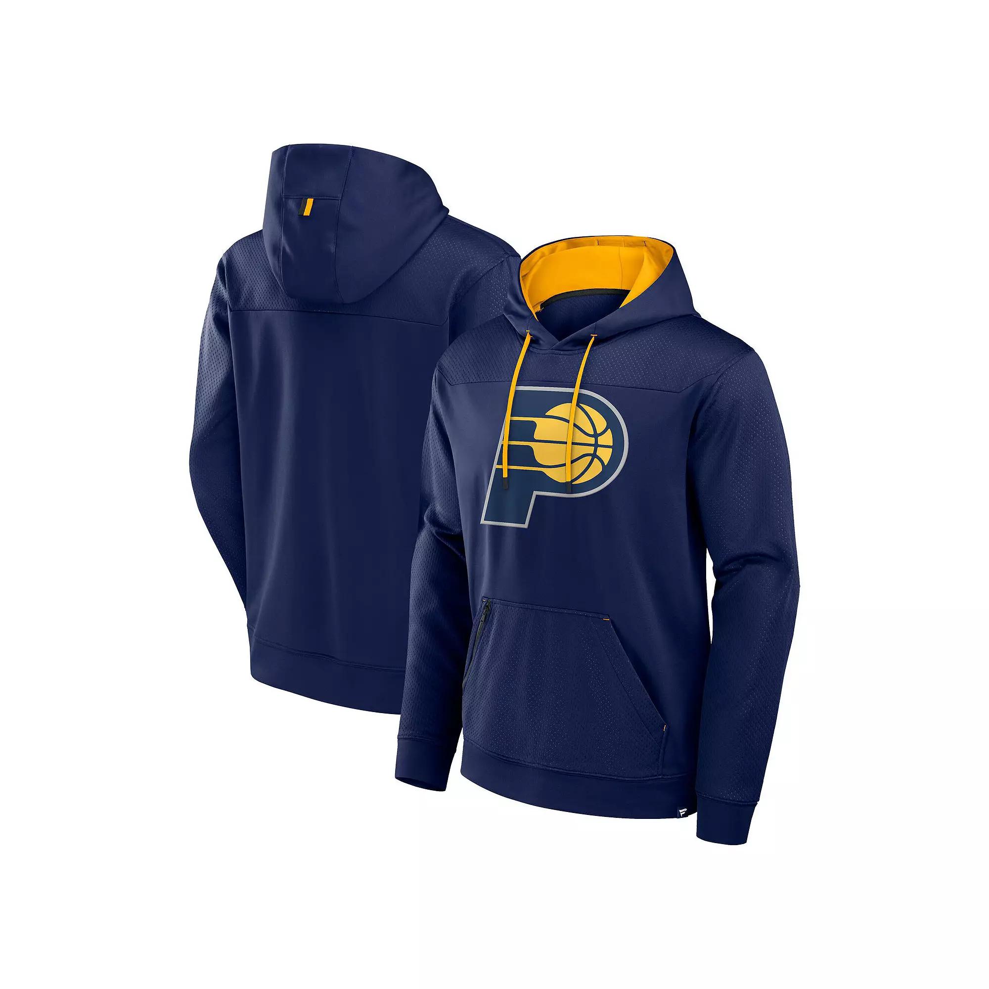 Men's Fanatics  Navy Indiana Pacers Reserve Defender Pullover Hoodie, Size: Large, Blue Product Image