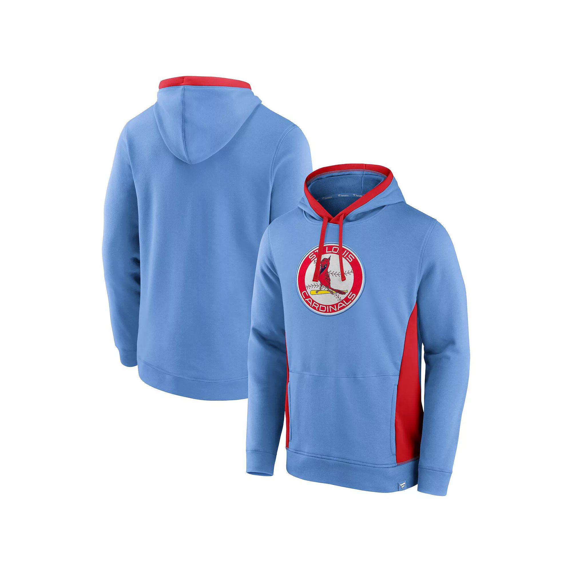 Men's Fanatics Light Blue St. Louis Cardinals True Classics Fanarama Pullover Hoodie, Size: Small Product Image