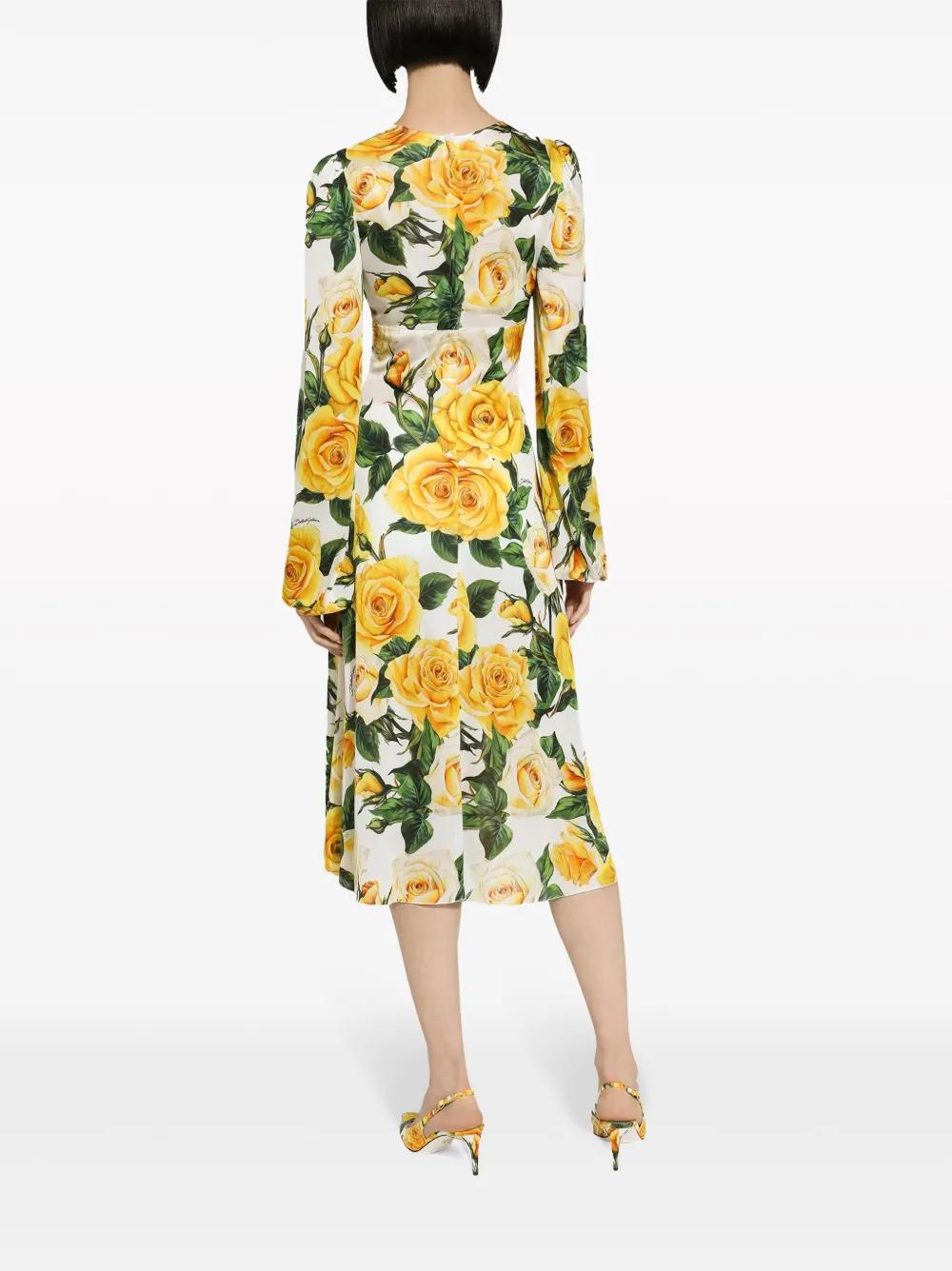 rose-print midi dress Product Image
