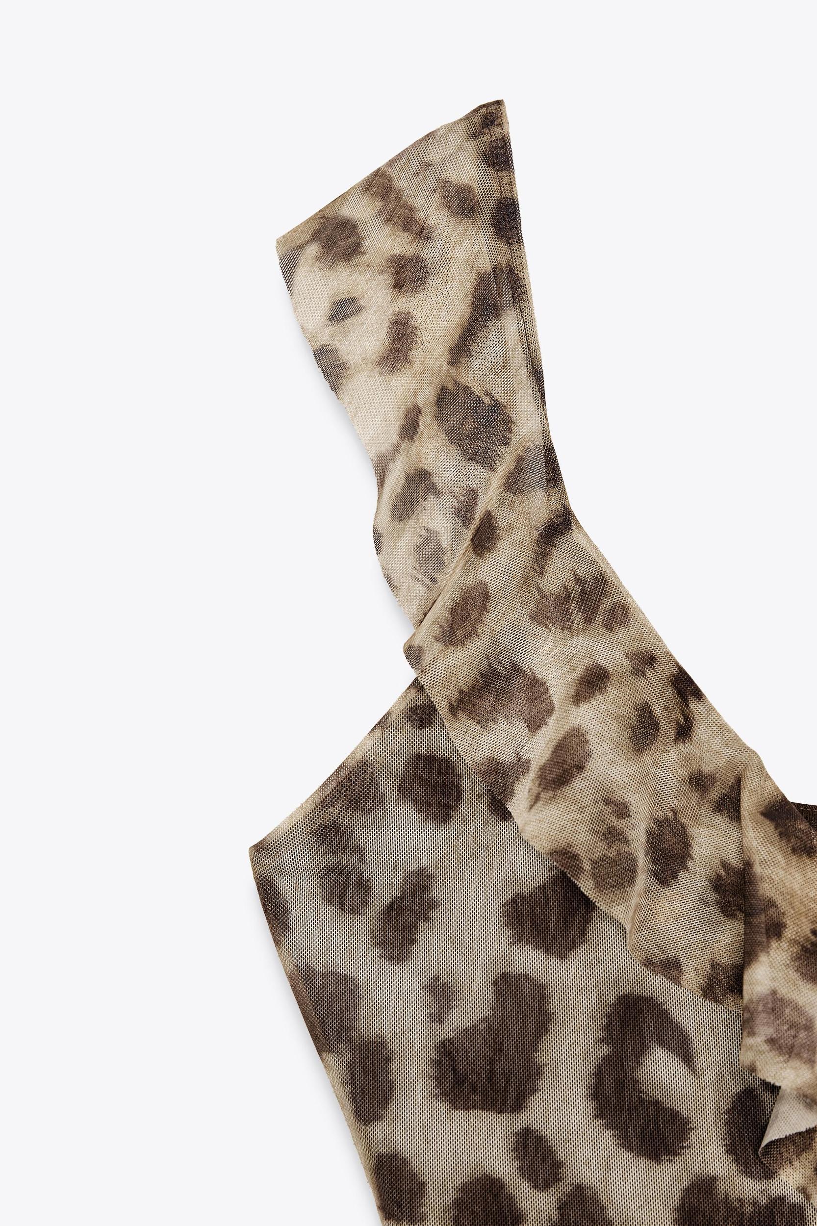 PRINTED TULLE RUFFLE TOP Product Image