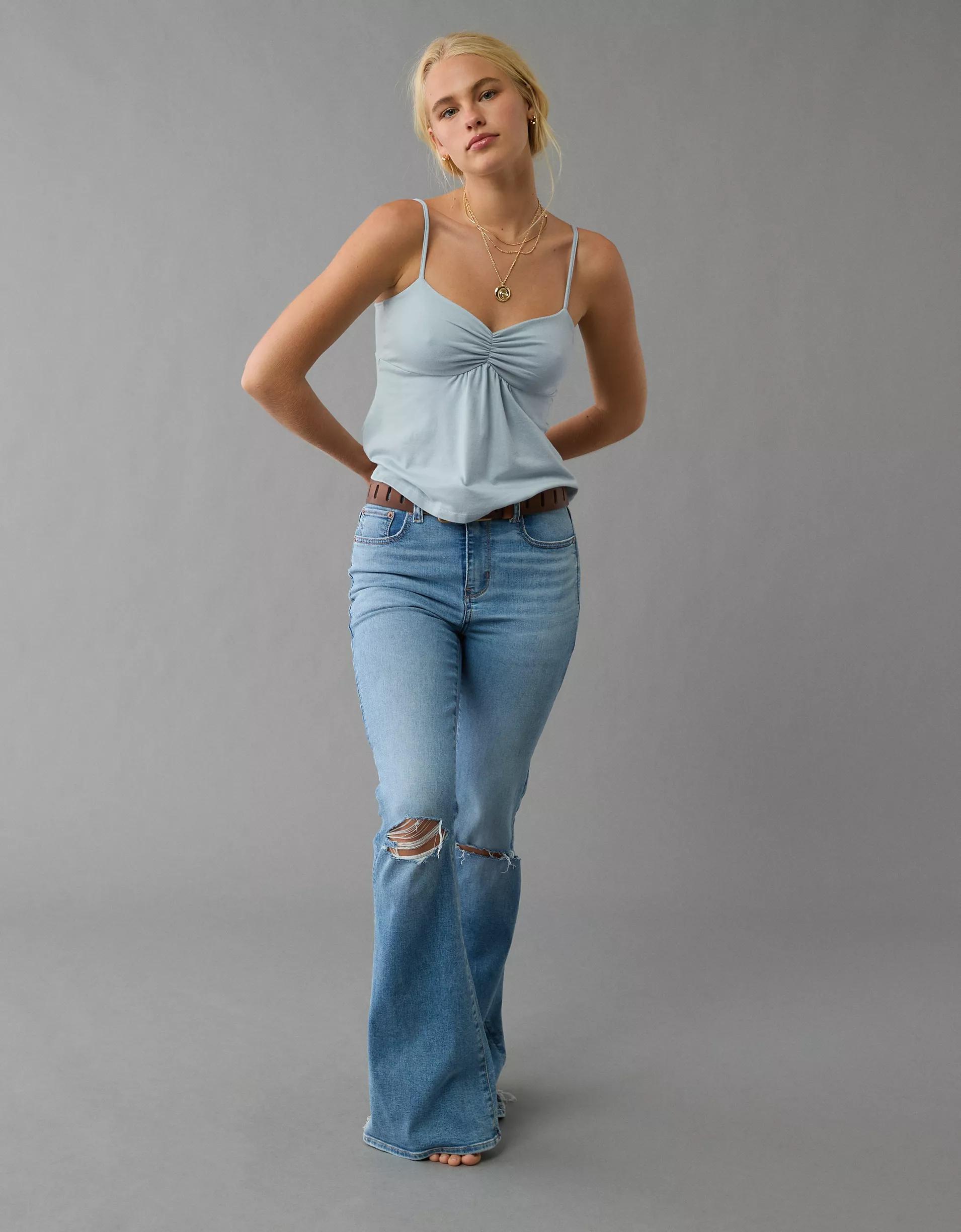 AE Cinched Sweetheart Babydoll Tank Top Product Image