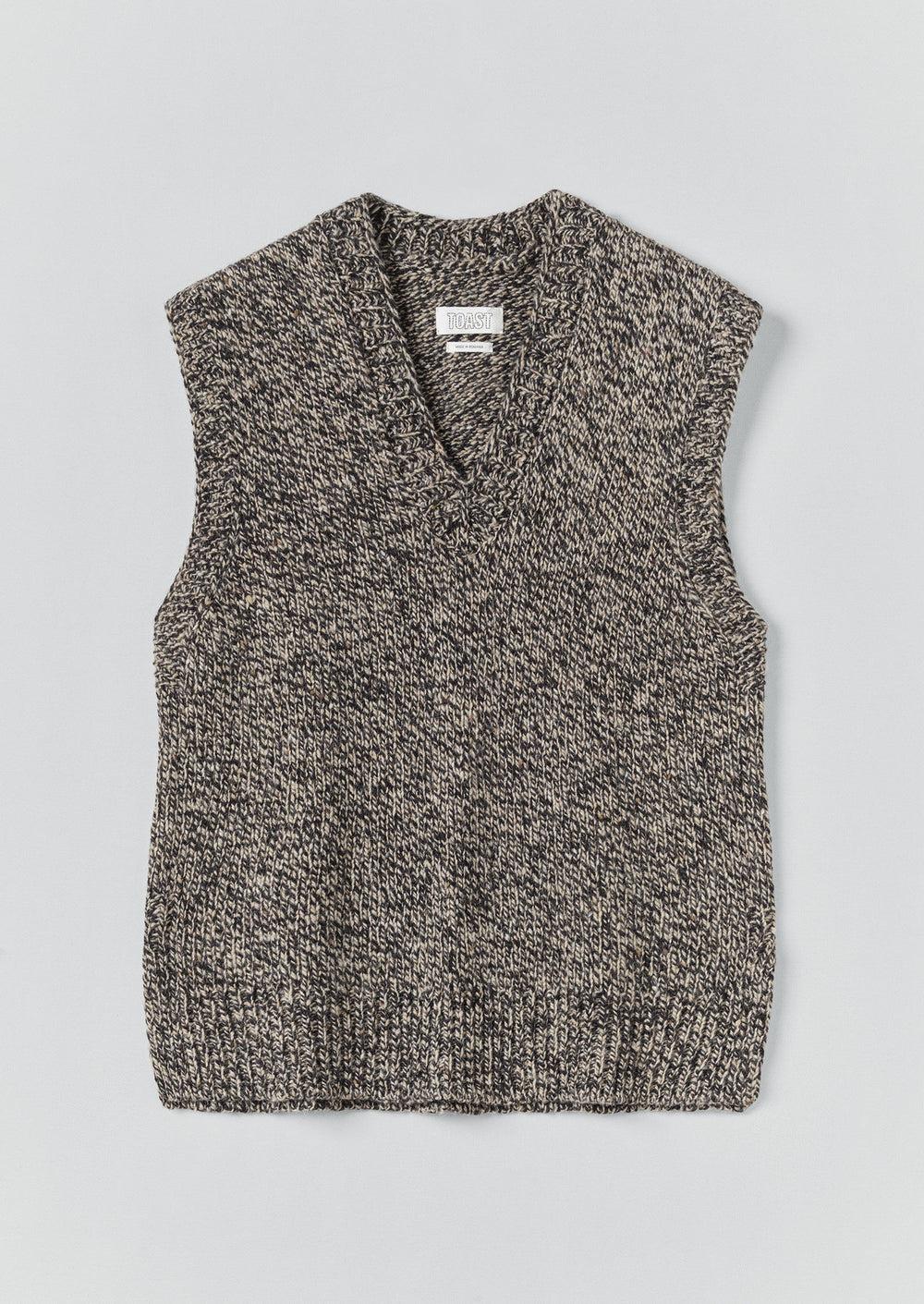 Marled Donegal V Neck Tank | Granite Marl Product Image