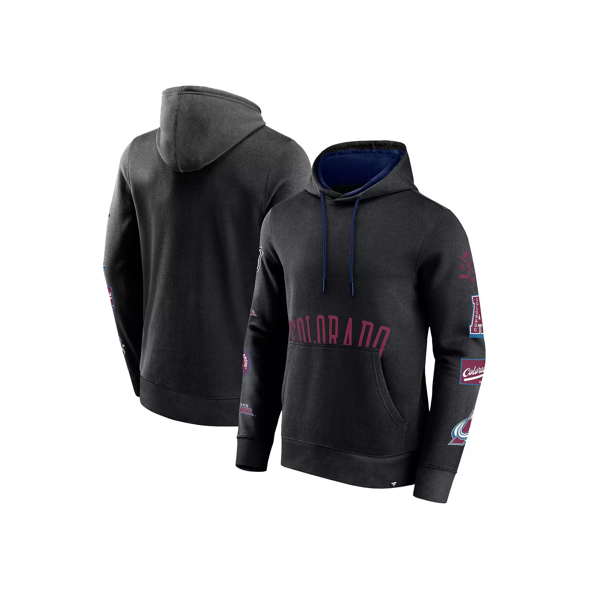 Men's Fanatics Branded Black Colorado Avalanche Wild Winner Fleece Pullover Hoodie,  Product Image