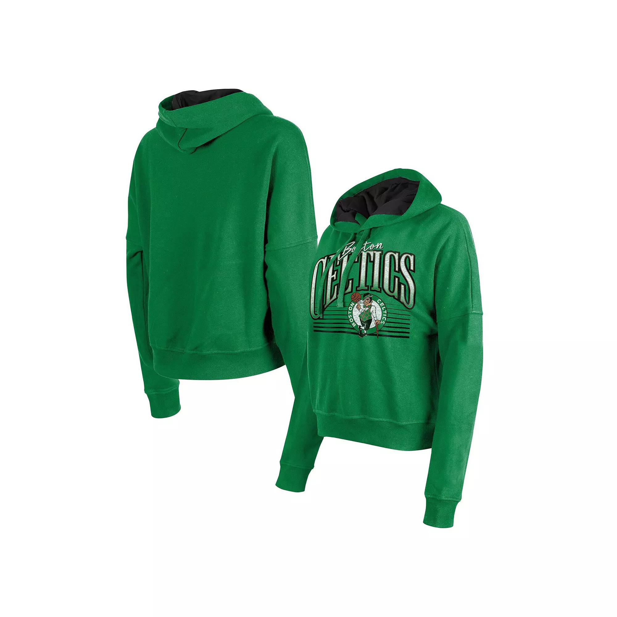 Women's New Era Kelly Green Boston Celtics Boxy Pullover Hoodie, Size: Small Product Image