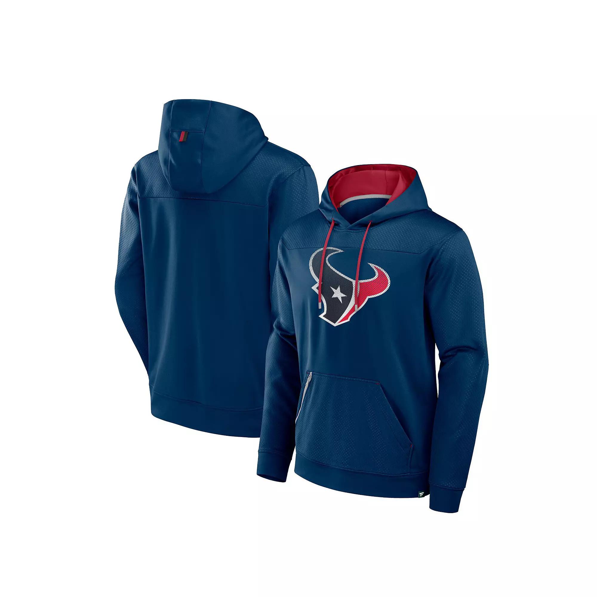 Men's Fanatics Navy Houston Texans Defender Dot Faded Pullover Hoodie,  Product Image