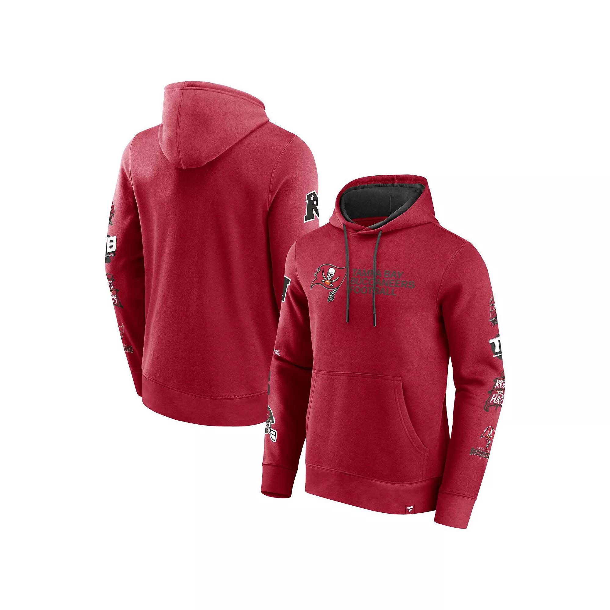 Men's Fanatics Branded Red Tampa Bay Buccaneers Extra Innings Pullover Hoodie,  Product Image