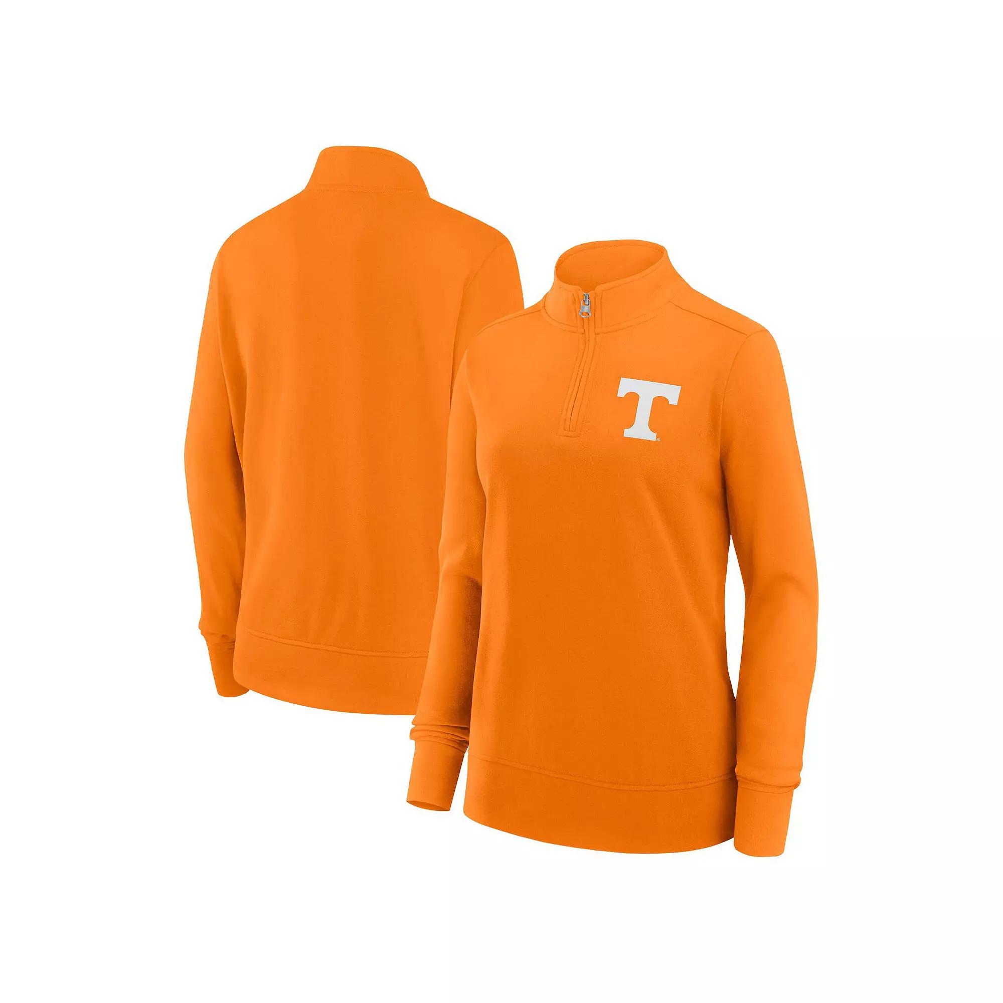 Women's Fanatics Tennessee Orange Tennessee Volunteers Velocity French Terry Quarter-Zip Jacket,  Product Image