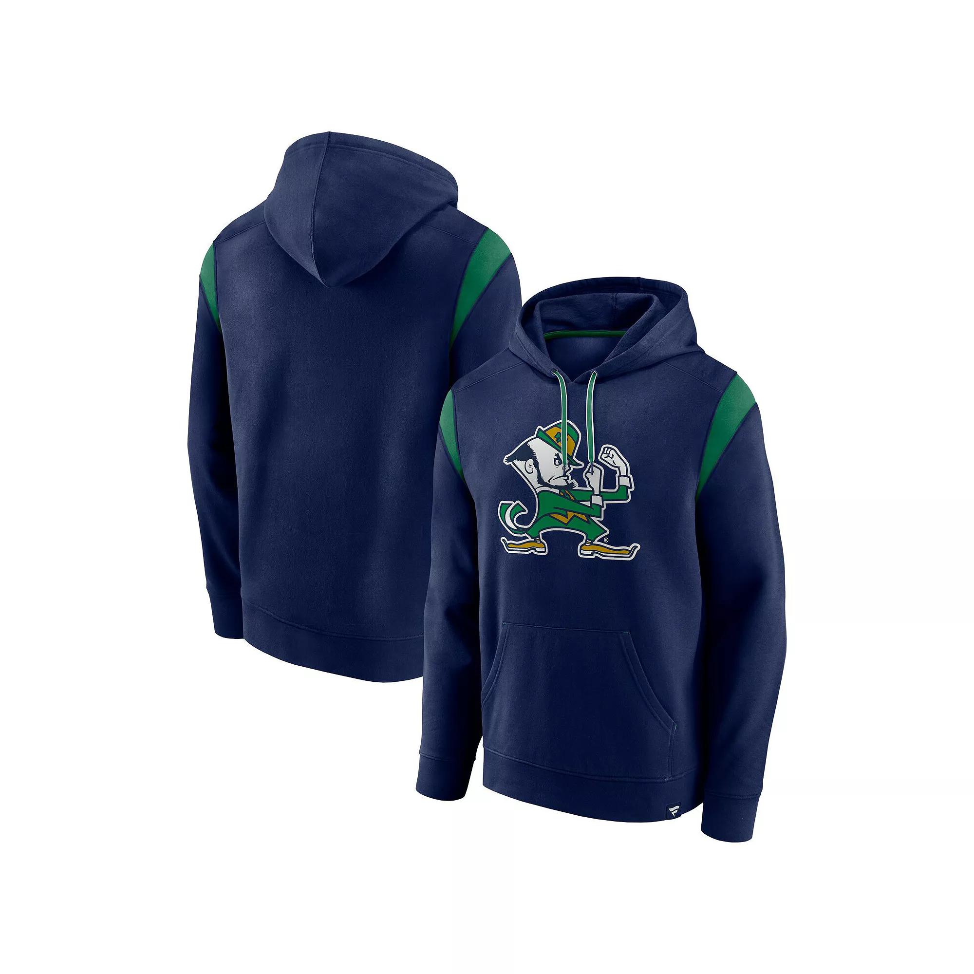 Men's Fanatics Branded Navy Notre Dame Fighting Irish Gym Rat Pullover Hoodie, Size: Medium, Blue Product Image