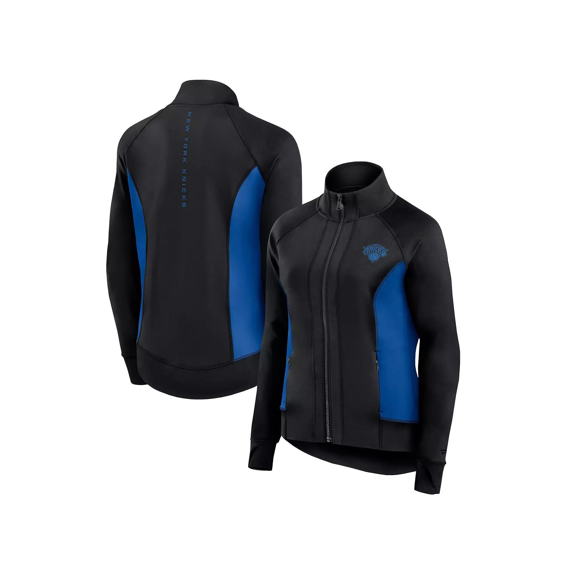 Women's Fanatics Signature Black New York Jets Studio Fitted Full-Zip Gym Track Jacket, Size: XS Product Image