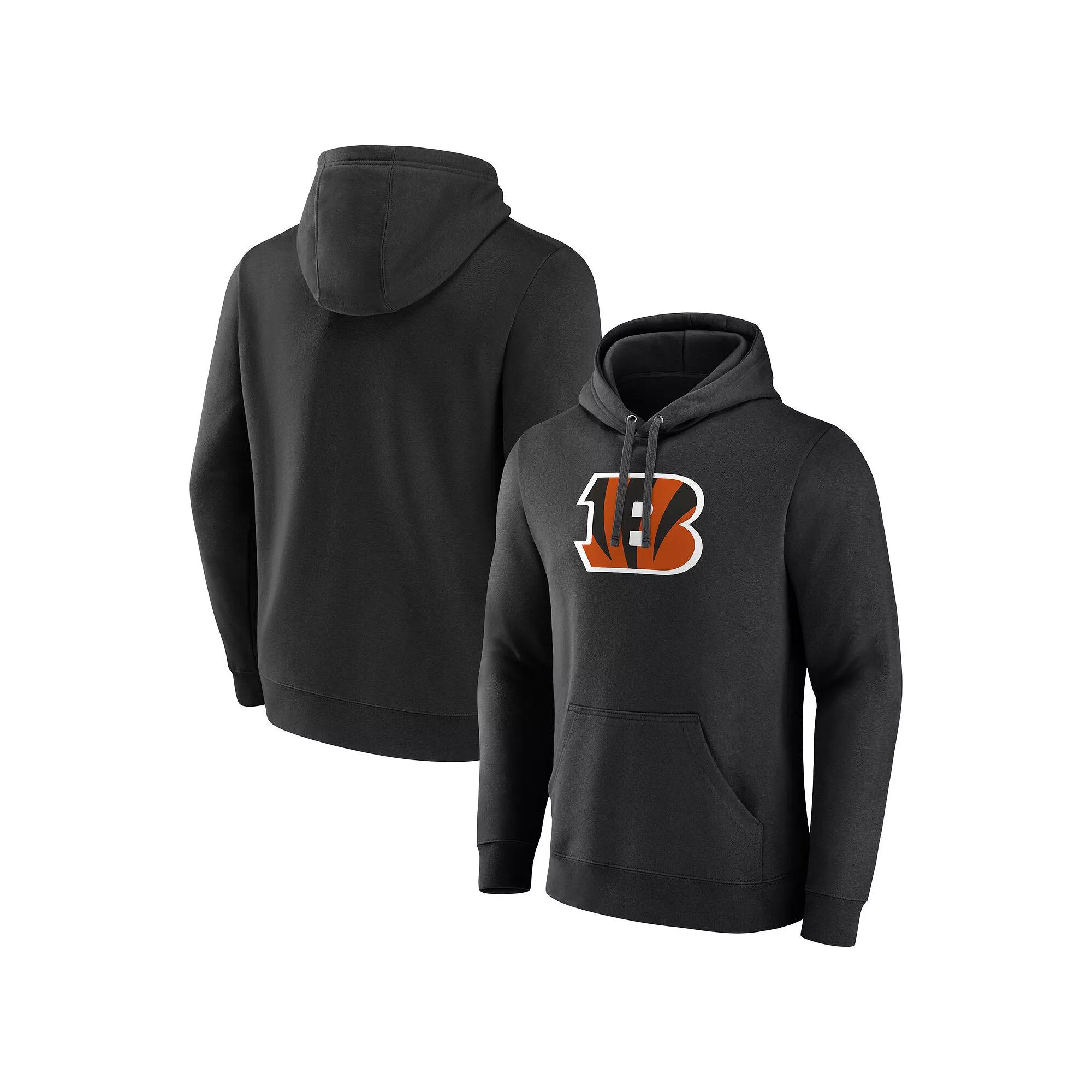 Men's Fanatics Black Cincinnati Bengals Primary Logo Fleece Pullover Hoodie, Size: 4XL Product Image