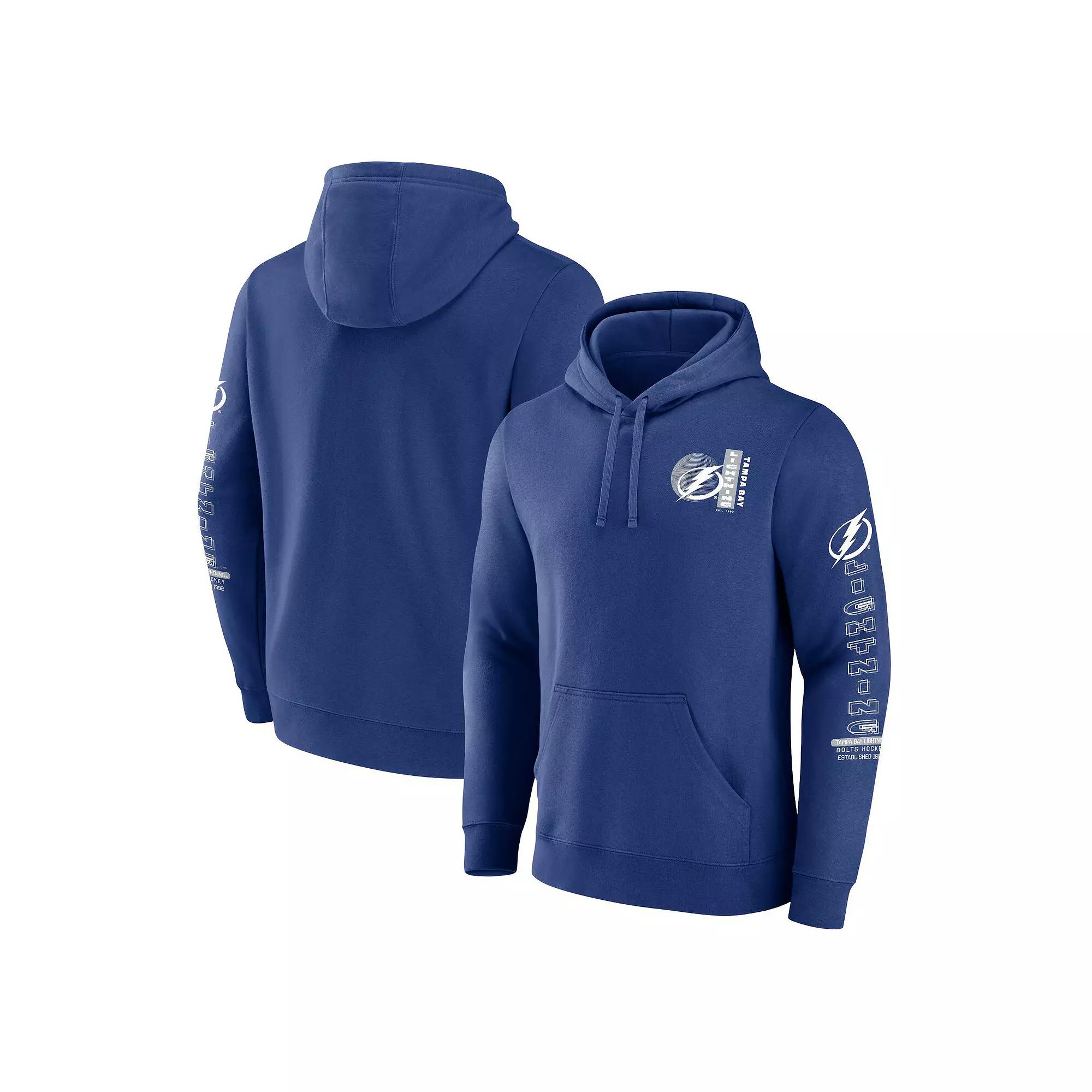 Men's Fanatics Blue Tampa Bay Lightning Revolution Pullover Hoodie,  Product Image