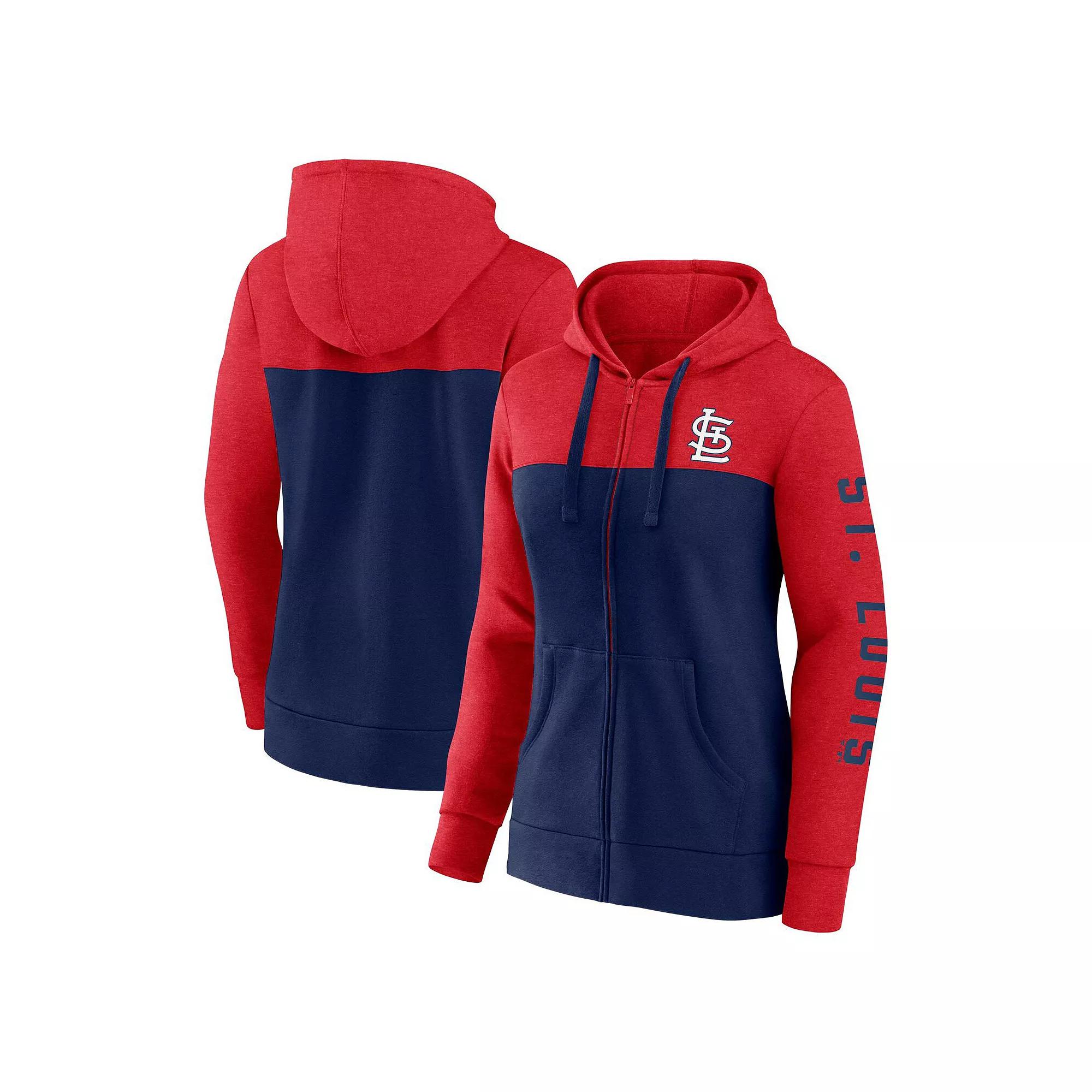 Women's Fanatics Branded Red/Navy Washington Nationals City Ties Hoodie Full-Zip Sweatshirt, Size: XS Product Image
