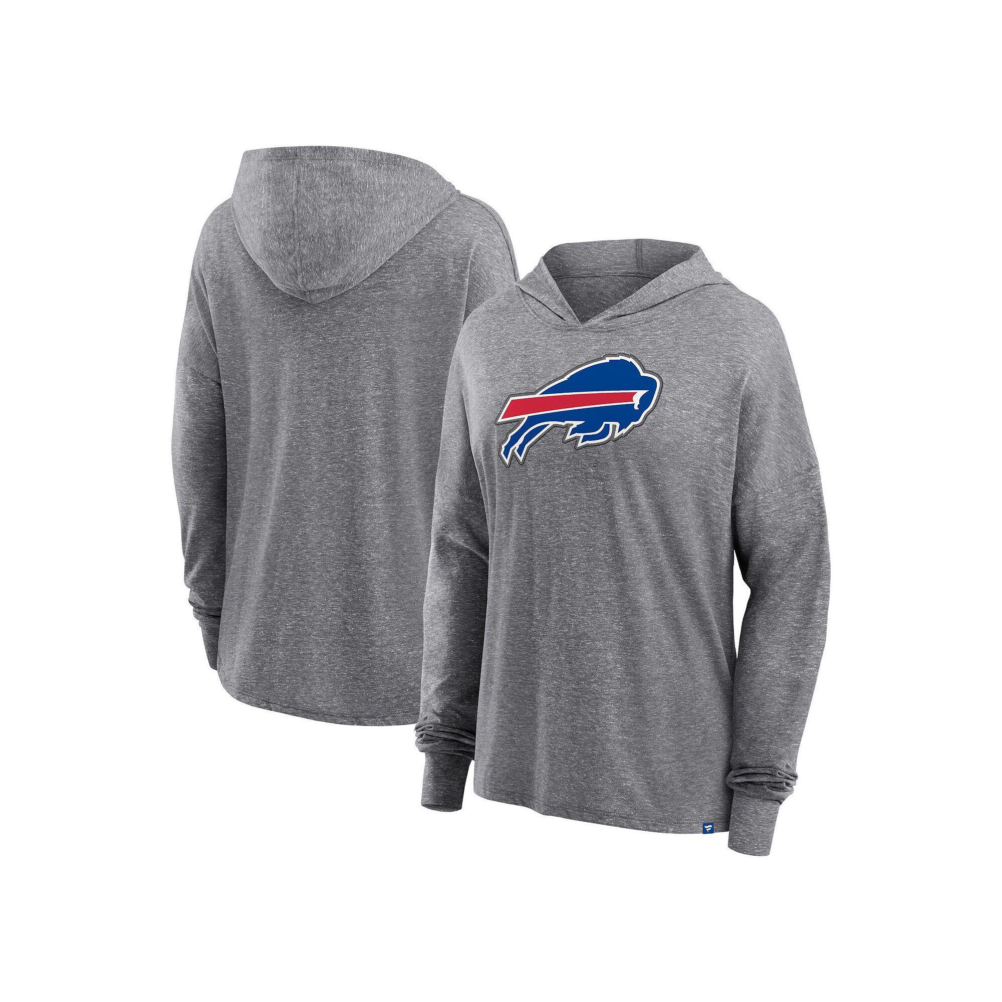 Women's Fanatics Branded Heather Gray Buffalo Bills Cozy Primary Pullover Hoodie,  Product Image