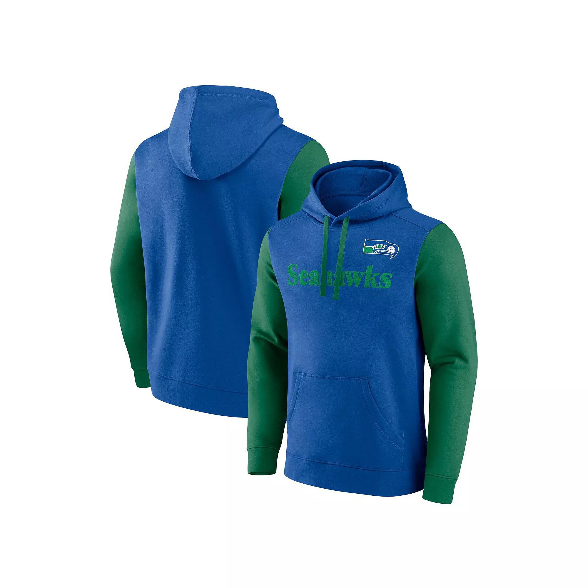 Men's Fanatics Royal Seattle Seahawks Fleece Pullover Hoodie,  Product Image