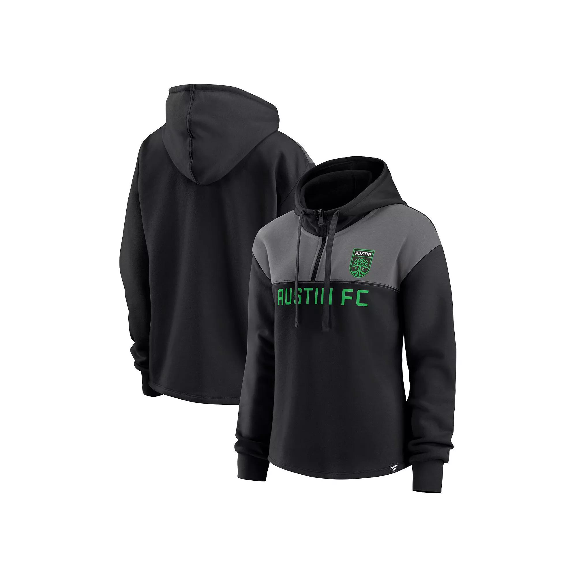 Women's Fanatics Branded Black Austin FC Fleece Quarter-Zip Hoodie, Size: Large, Afc Black Product Image