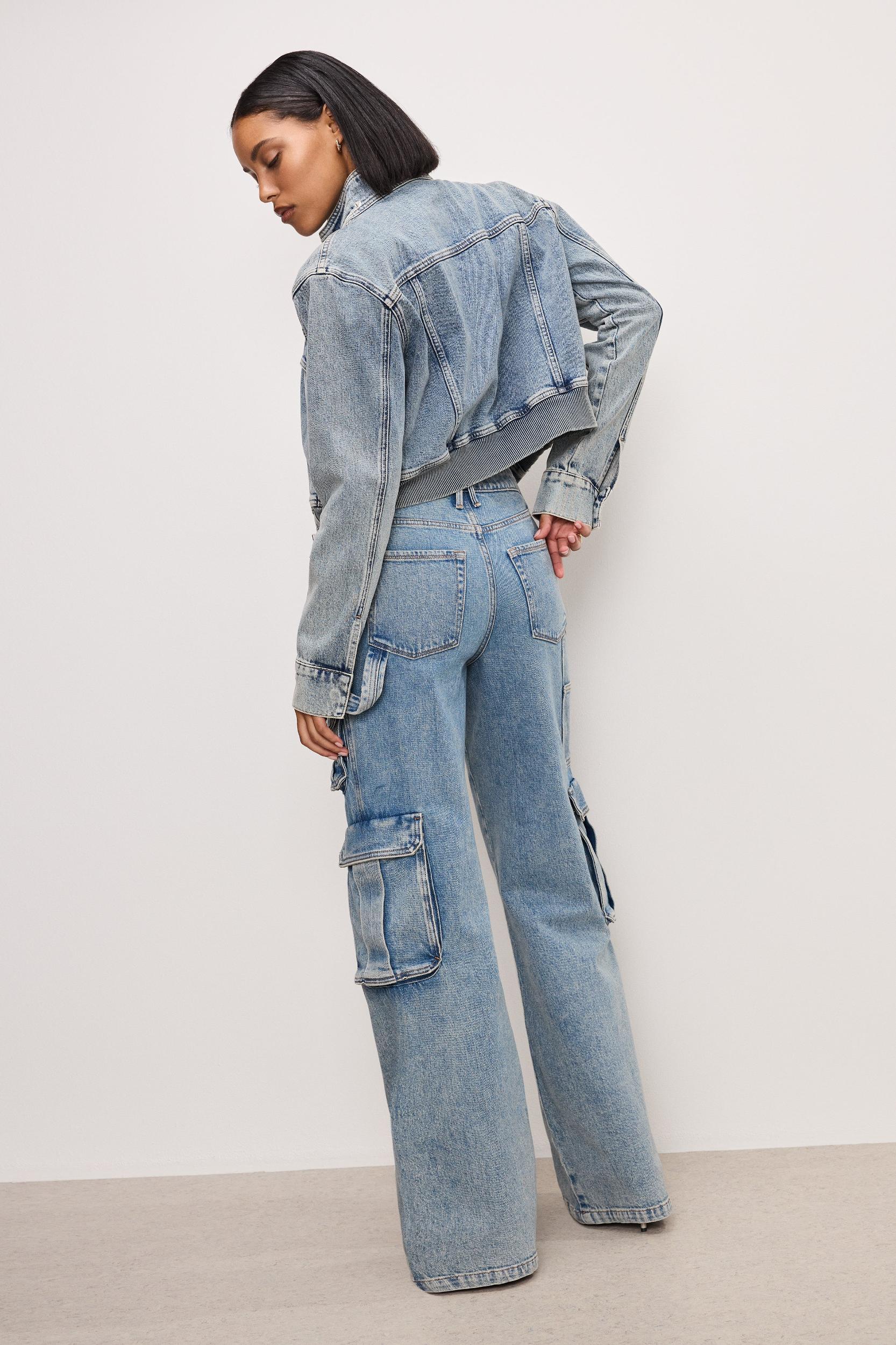 DENIM CARGO PANTS | INDIGO762 Product Image