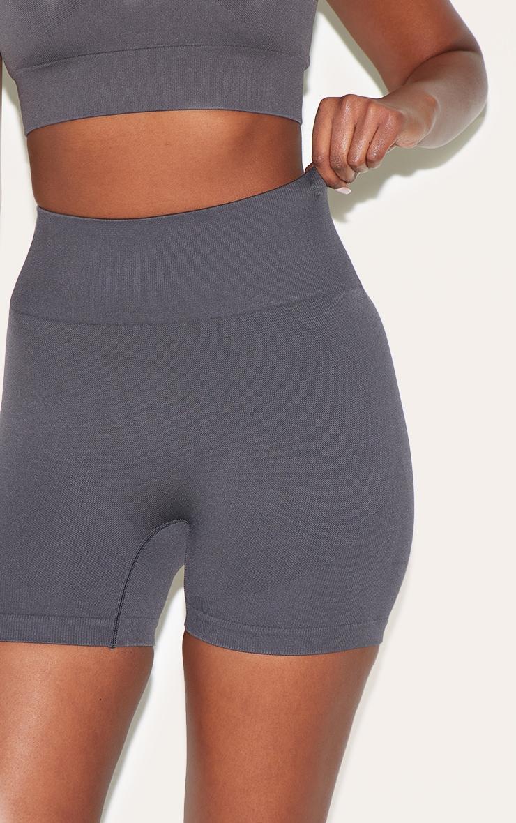 Charcoal Seamless Booty Shorts Product Image