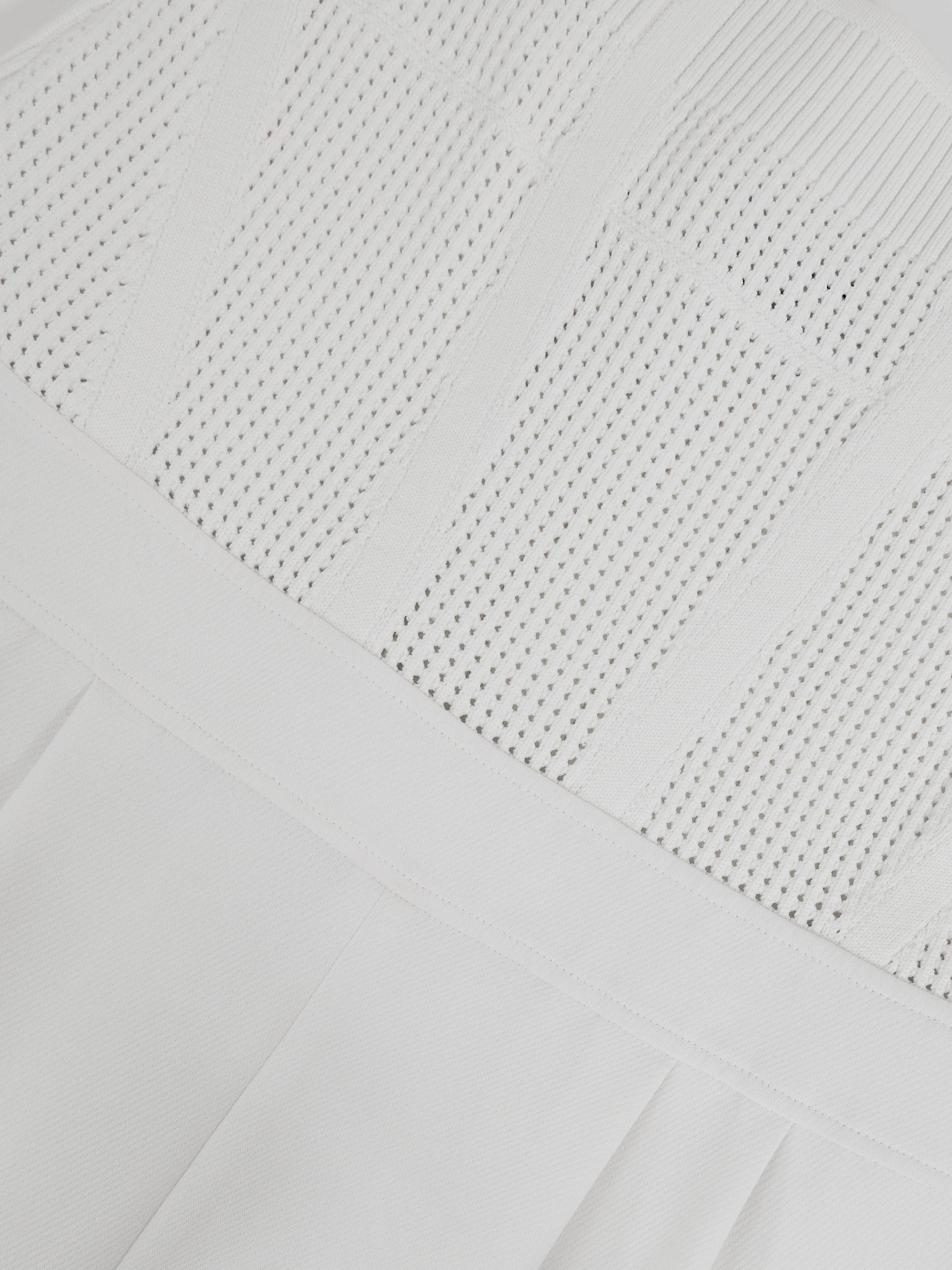 Perforated-Knit Wide-Leg Jumpsuit in Ivory Product Image