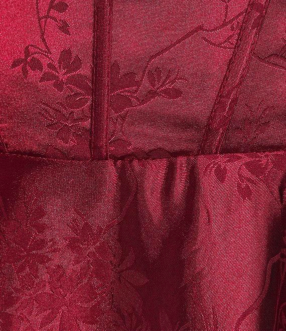 B. Darlin Floral Satin Jacquard Tie Strap Dress Product Image