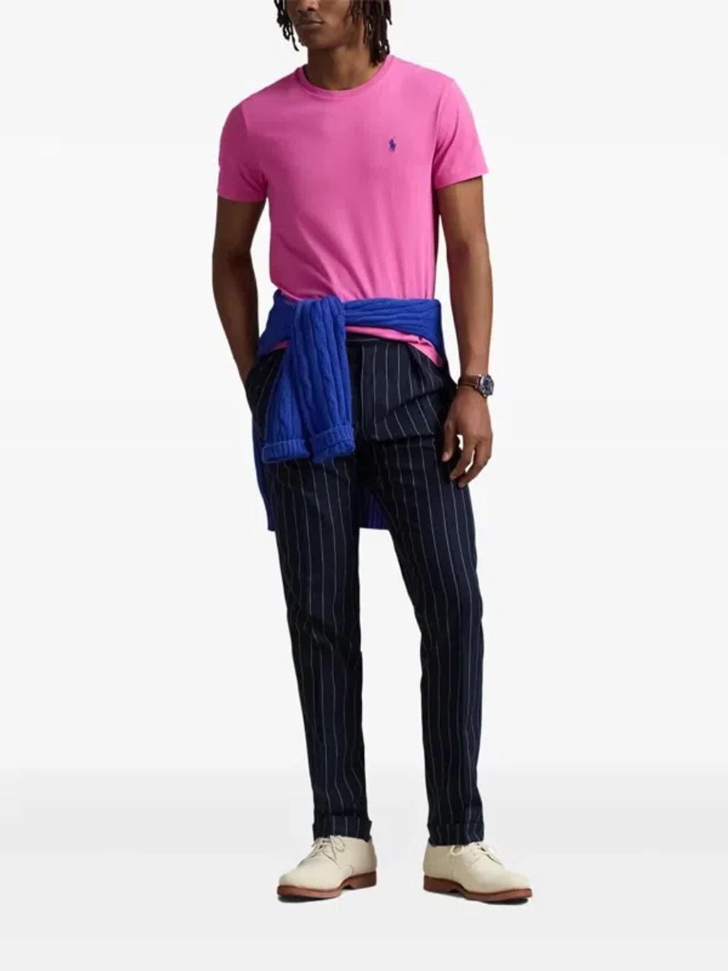 POLO RALPH LAUREN Custom Slim Fit Jersey T-shirt Clothing In Multicolor Product Image