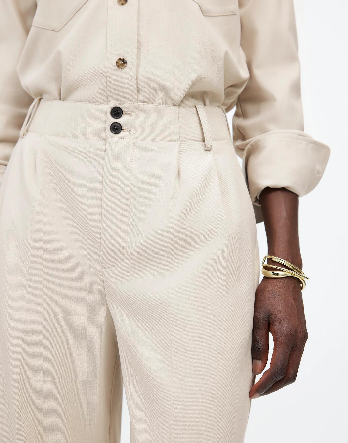 The Tall Harlow Wide-Leg Trouser in Brushed Twill Product Image